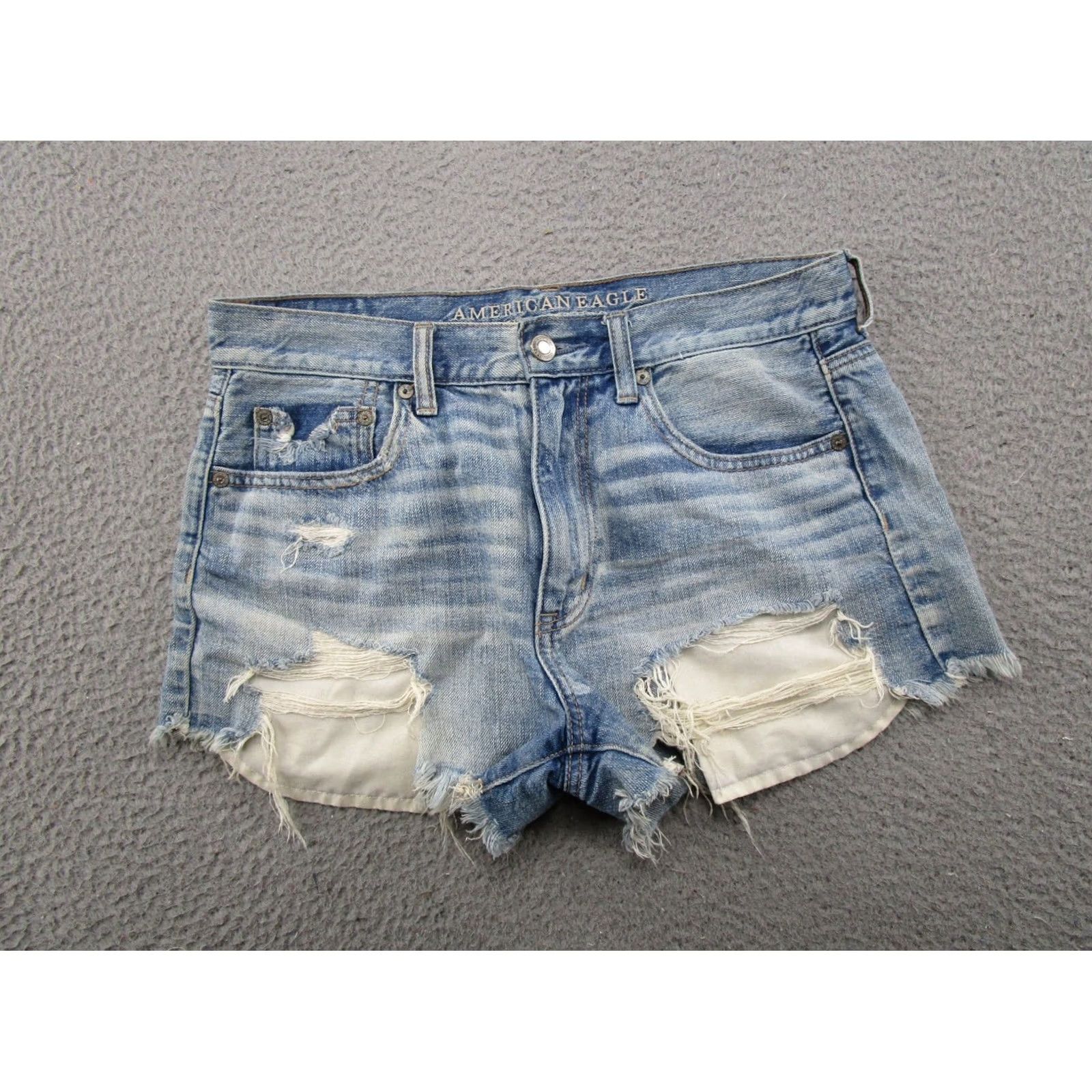 American Eagle Outfitters VTG Y2K American Eagle Hi Rise Festival Denim Shorts Womens 6 Blue 5-Pocket Design Casual Festival Style Shorts Mens? Womens Size 28" / US 6 / IT 42 - 2 Thumbnail