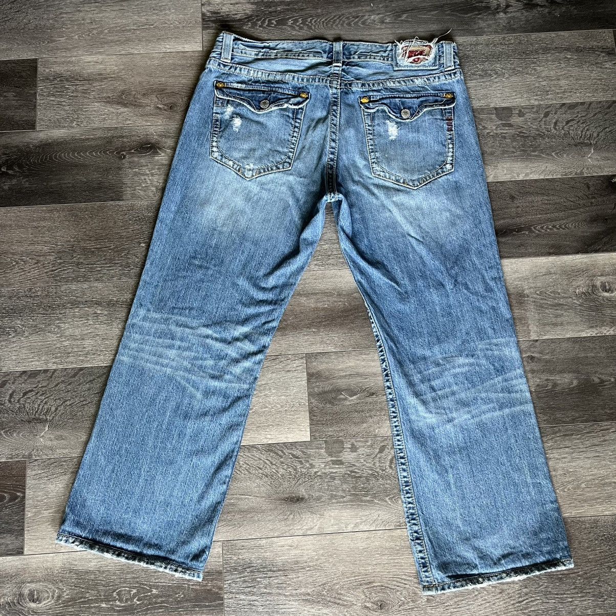 Mek Denim Vintage 2000s MEK New York Boot Cut Washed Denim Jeans 40x31 Size US 40 / EU 56 - 1 Thumbnail