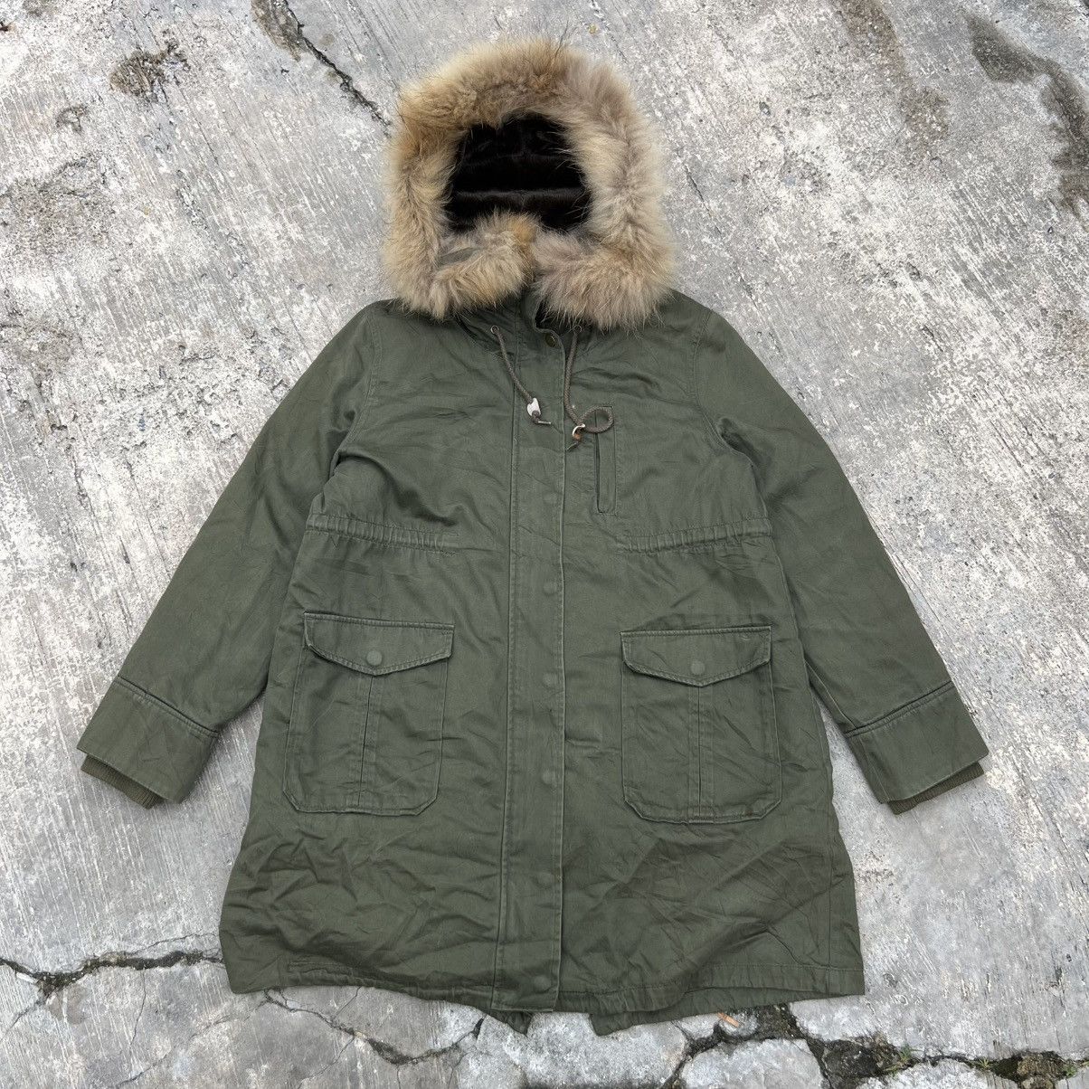 If Six Was Nine “LOWRYS FARM” PUNK PARKA FUR HOOD HEAVY WINTER LINING Size US M / EU 48-50 / 2 - 16 Thumbnail