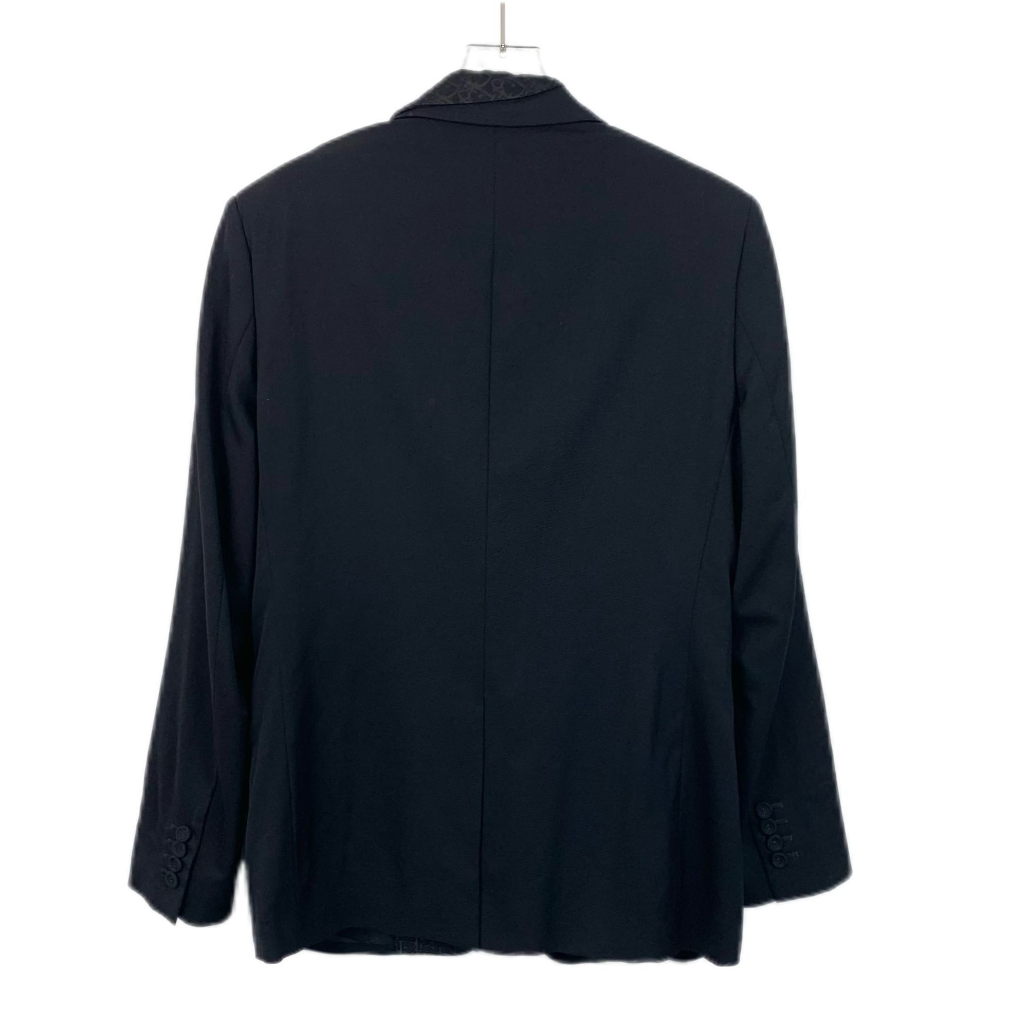 Dior Dior Mens Wool Blend Black Blazer With Patterned Lapel Size US M / EU 48-50 / 2 - 2 Thumbnail