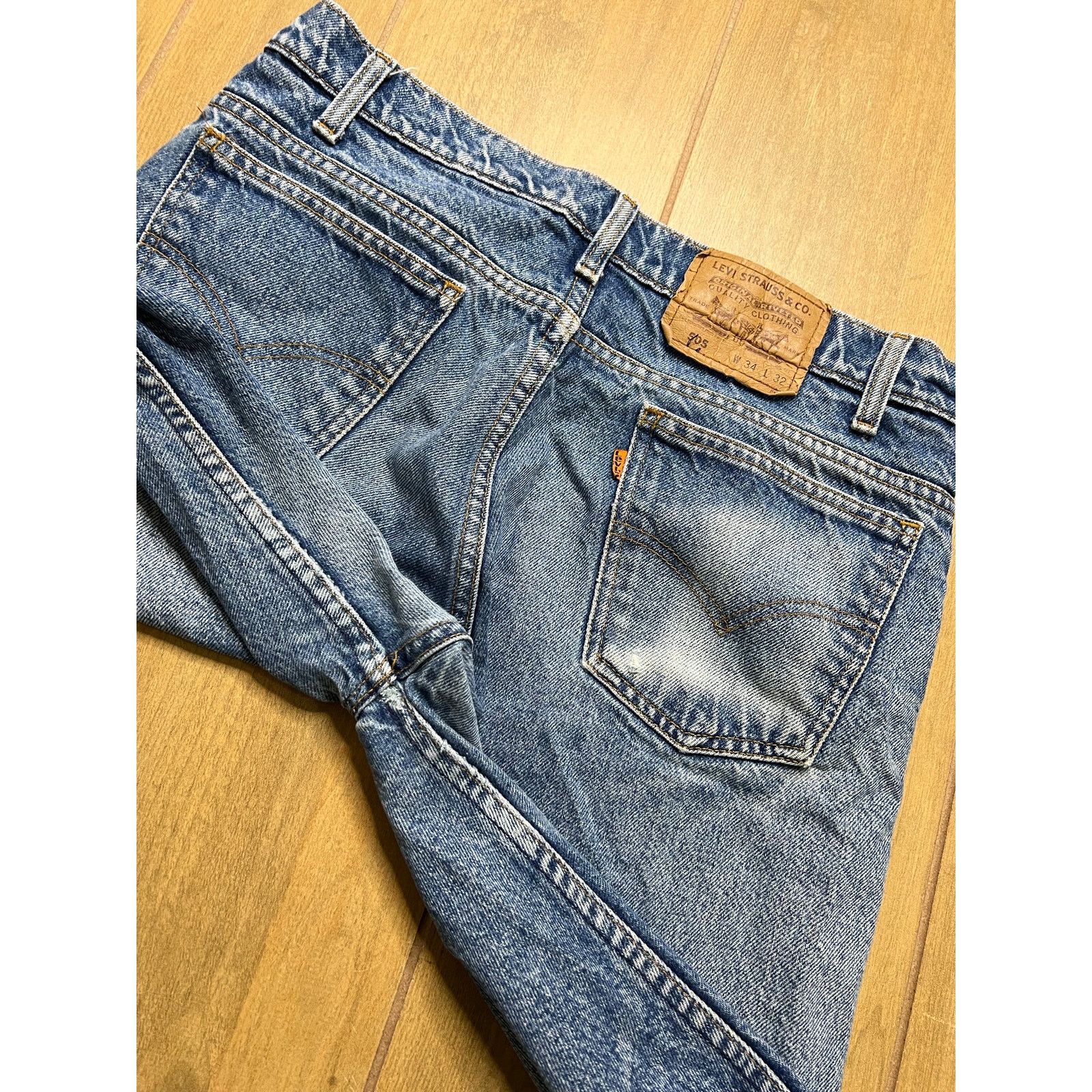 Levi's Vintage Levi’s 505 90s Jeans 32x30 Orange Tab Made Mexico Size US 34 / EU 50 - 9 Thumbnail