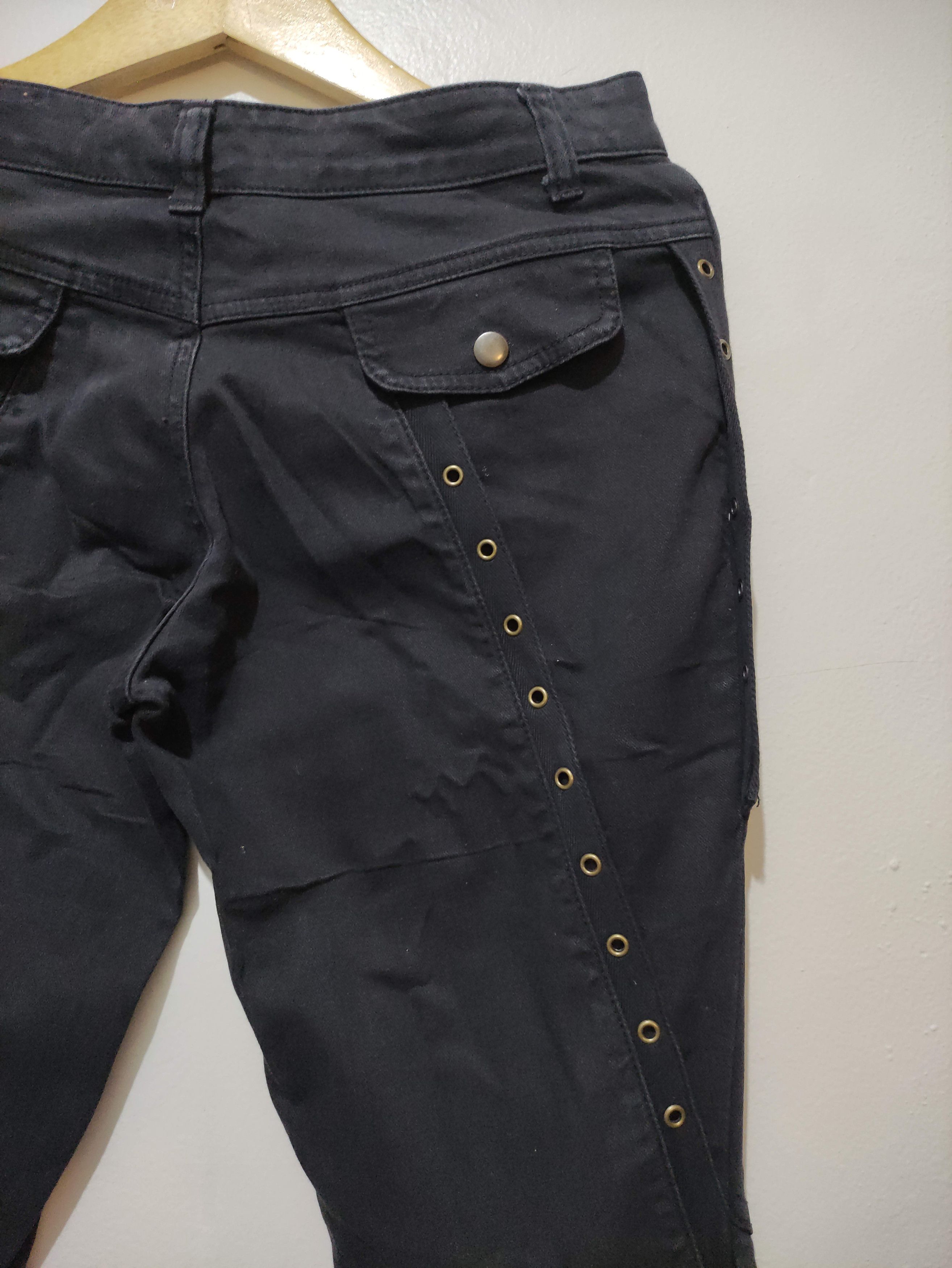 Tornado Mart BACK RUSH Black Japaneese lgb style lace up flare jeans Size US 32 / EU 48 - 16 Thumbnail