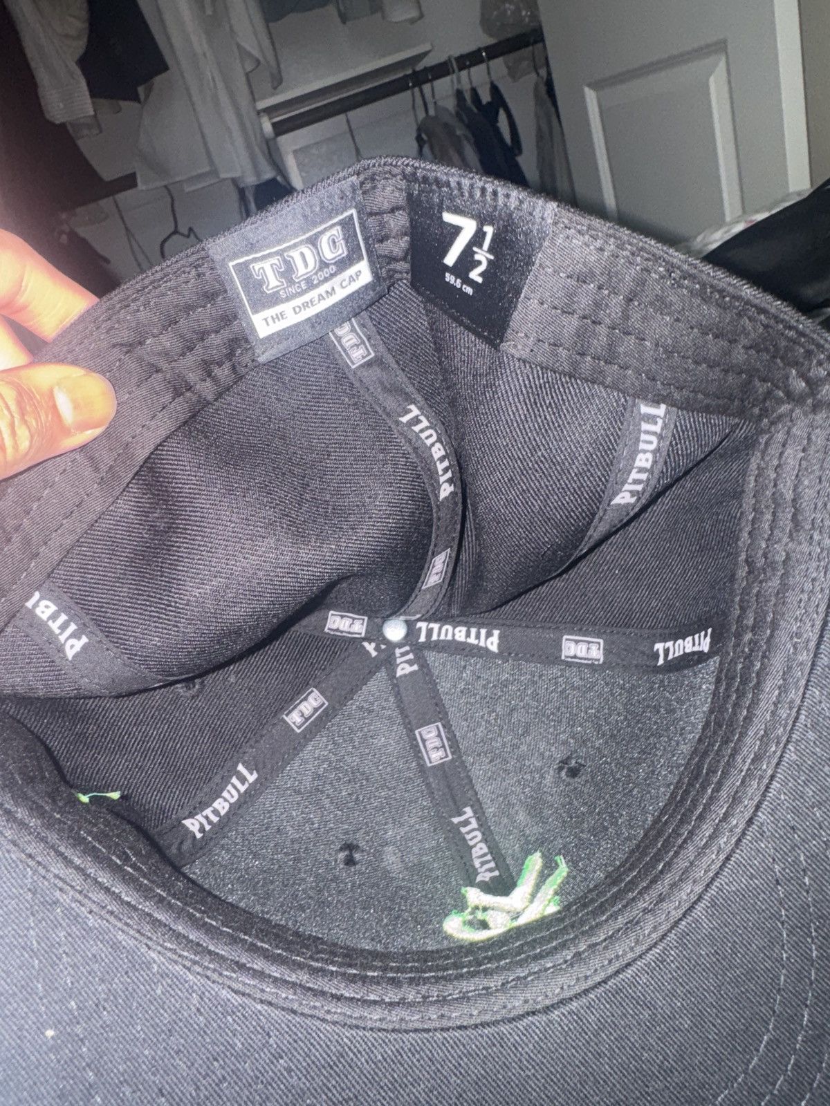 Playboi Carti YVL black/green hat Size ONE SIZE - 4 Thumbnail