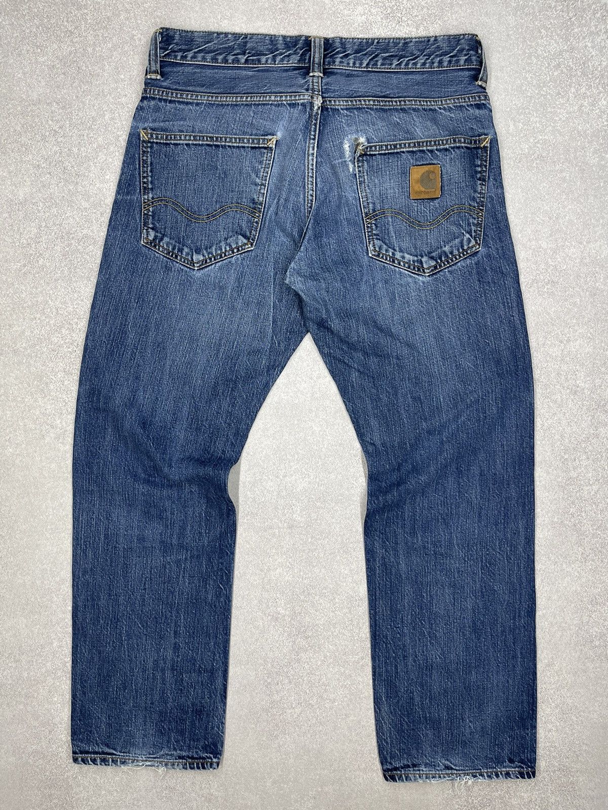 Carhartt × Carhartt Wip × Vintage Vintage Carhartt Bronco Denim Jeans Blue Y2K Size 32 Size US 32 / EU 48 - 2 Thumbnail