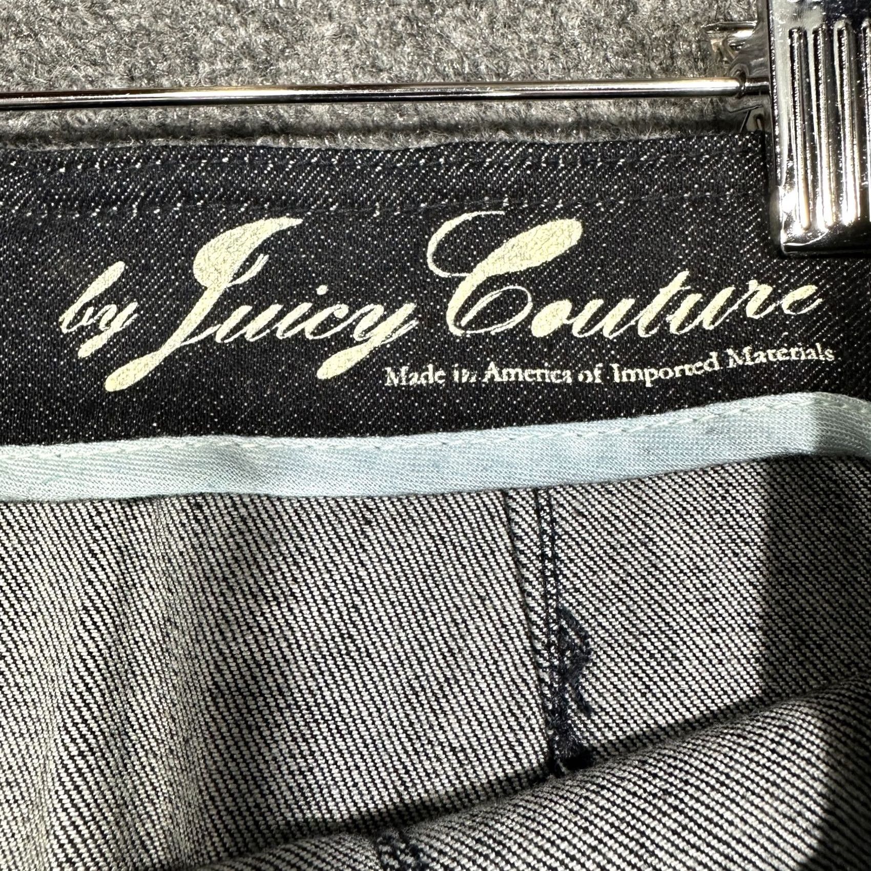 Juicy Couture Juicy Couture Denim Pencil Skirt Womens 29 Black Cotton Blend Stretch Back Zip Size 29 Skirt Knee Length Mens? Size 29" - 3 Thumbnail