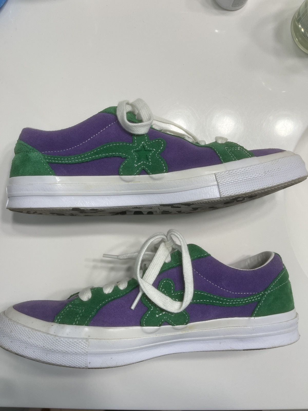 image of Converse x Golf Le Fleur Shoes in Purple/Green, Men's (Size 9.5)