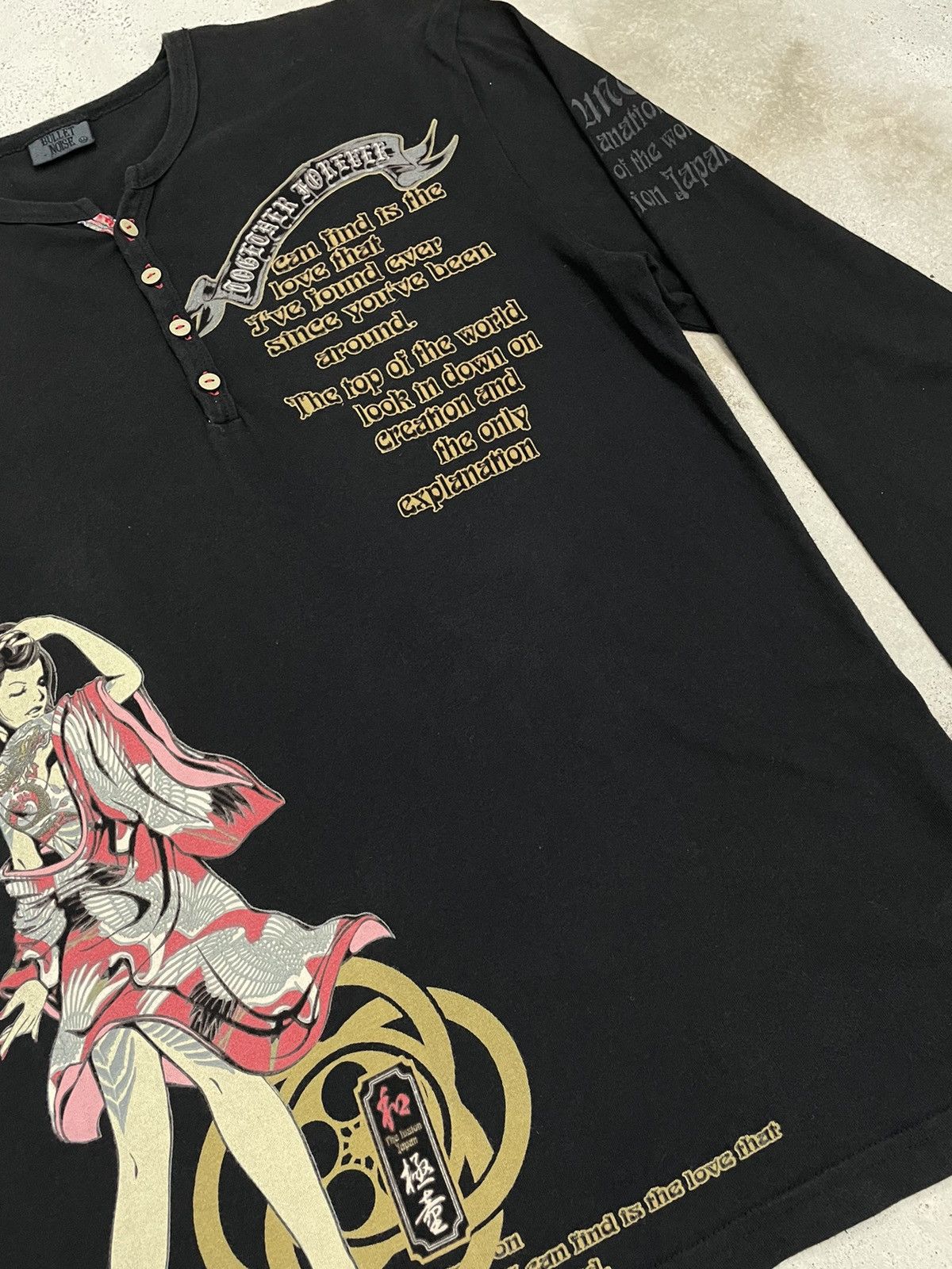 Bullet Noise Bullet Noise The Fusion Japan Tattoed Japanese Poem Faded Size US XL / EU 56 / 4 - 13 Thumbnail