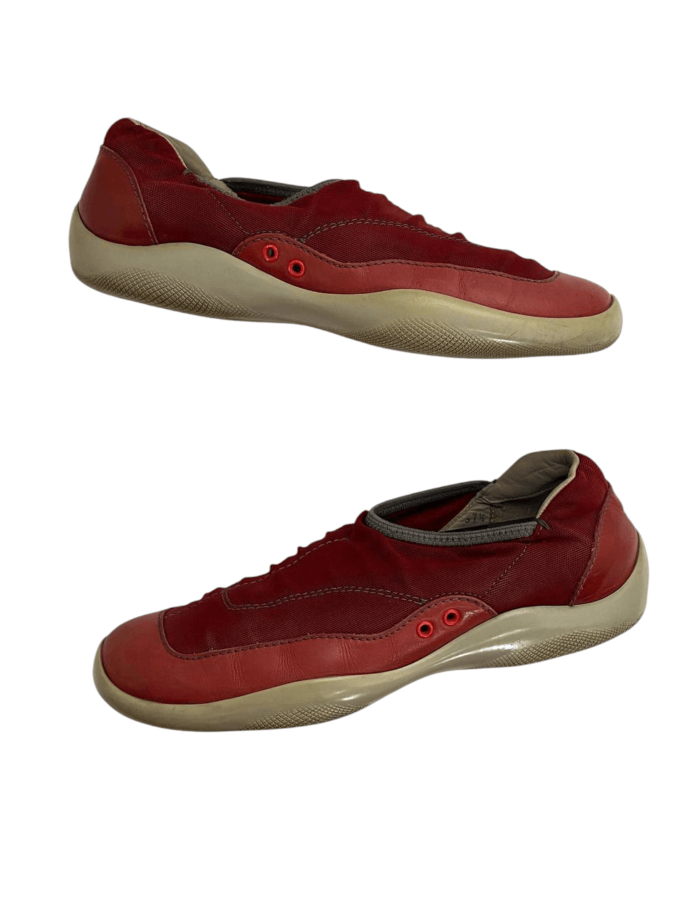Prada Prada America Cup Red Low Top Sneakers Vintage Y2K Shoes Size US 7.5 / IT 37.5 - 1 Thumbnail