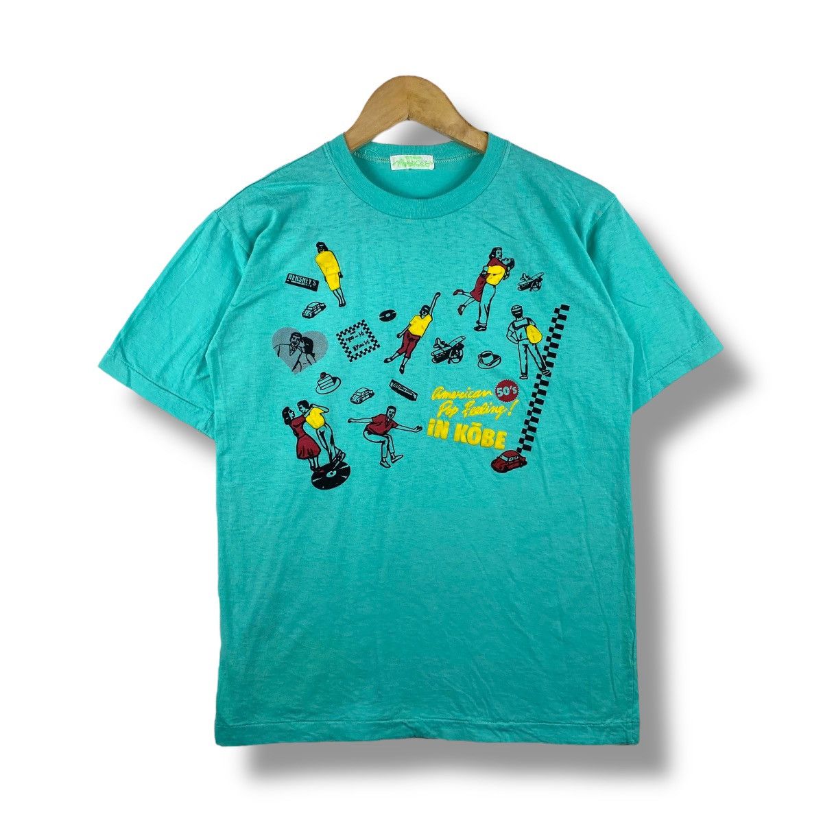 Vintage Vintage 80's American Pop Feeling In Kobe Graphic Tee Shirt Size US M / EU 48-50 / 2 - 1 Thumbnail