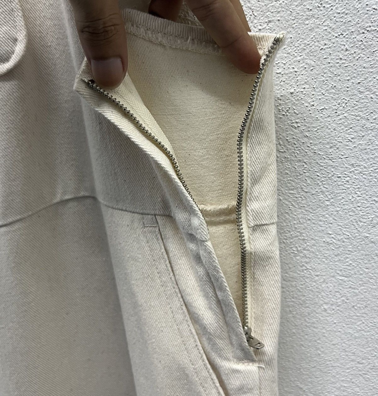 Vintage CHIP CLIP Beige Cotton Overalls – Women’s Size L Size US 37 - 9 Thumbnail