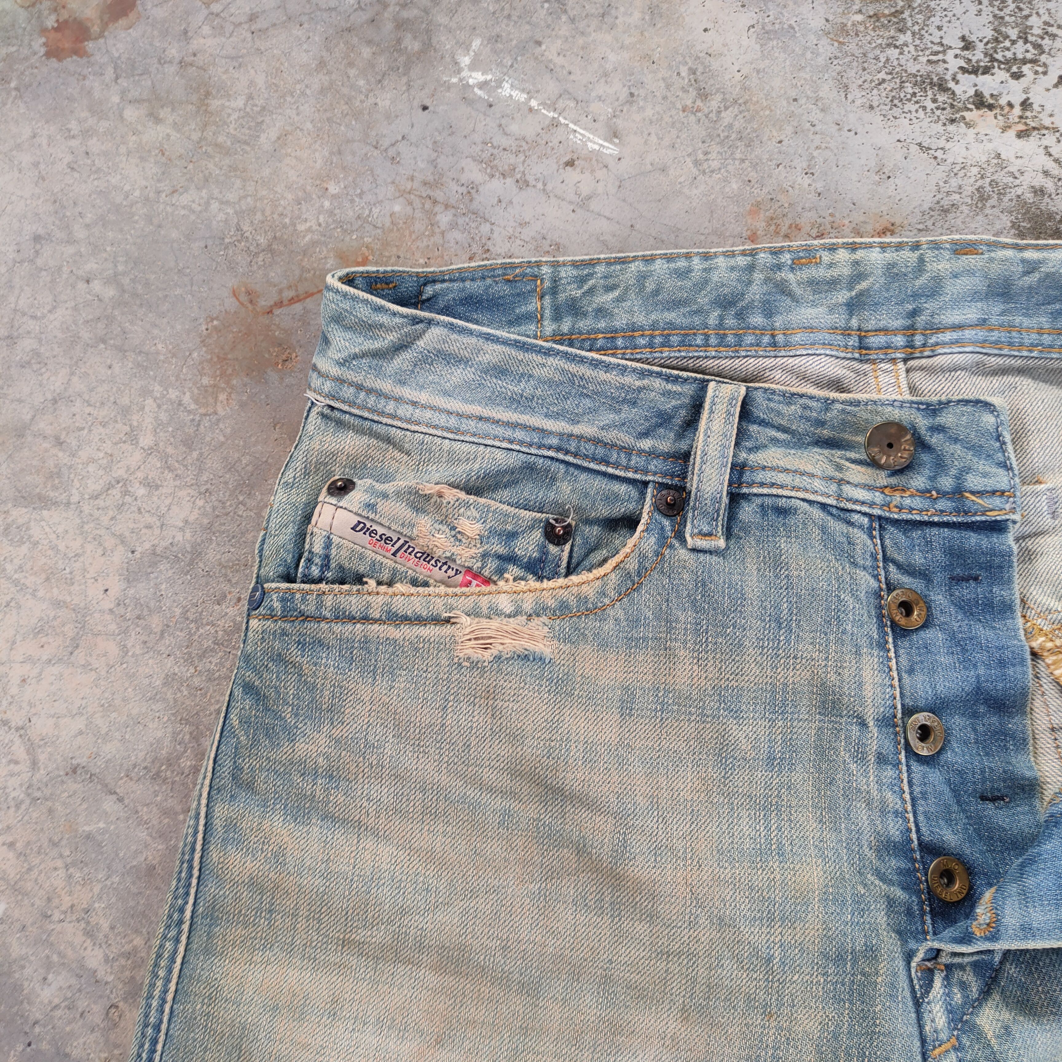 Diesel VINTAGE RUSTY DIESEL DISTRESSED JEAN DENIM PANTS Size US 29 - 7 Thumbnail