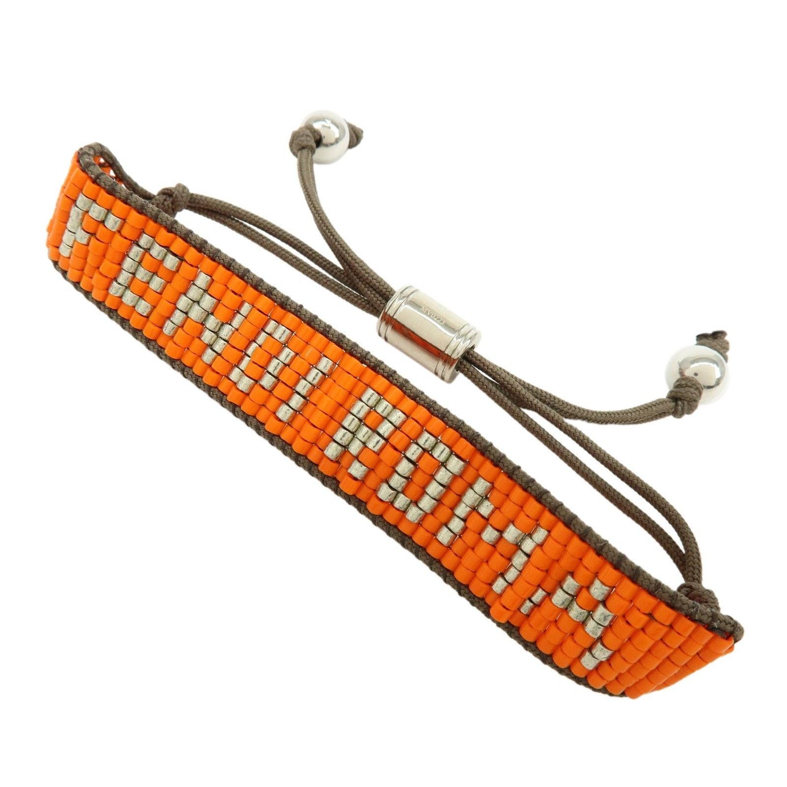 Fendi Fendi Code Beads Nylon Bracelet Orange Size ONE SIZE - 1 Thumbnail
