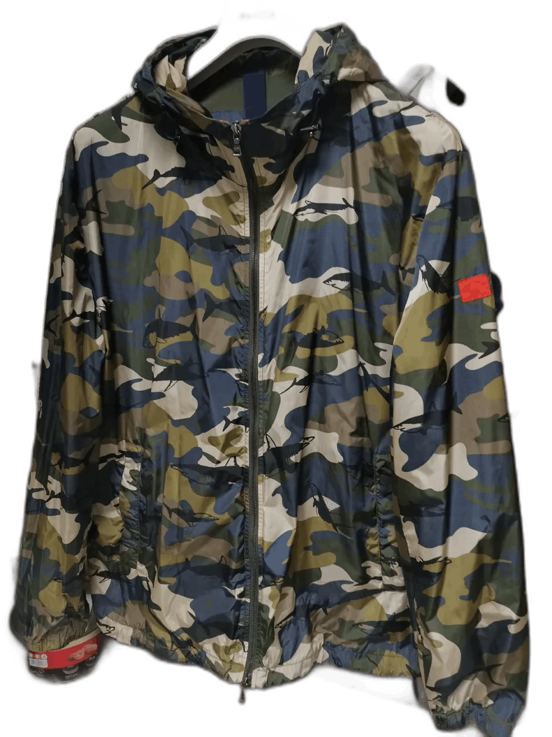 Moncler Paul Shark Camouflage Windbreaker Jacket Size US 5 / EU 37 - 1 Thumbnail