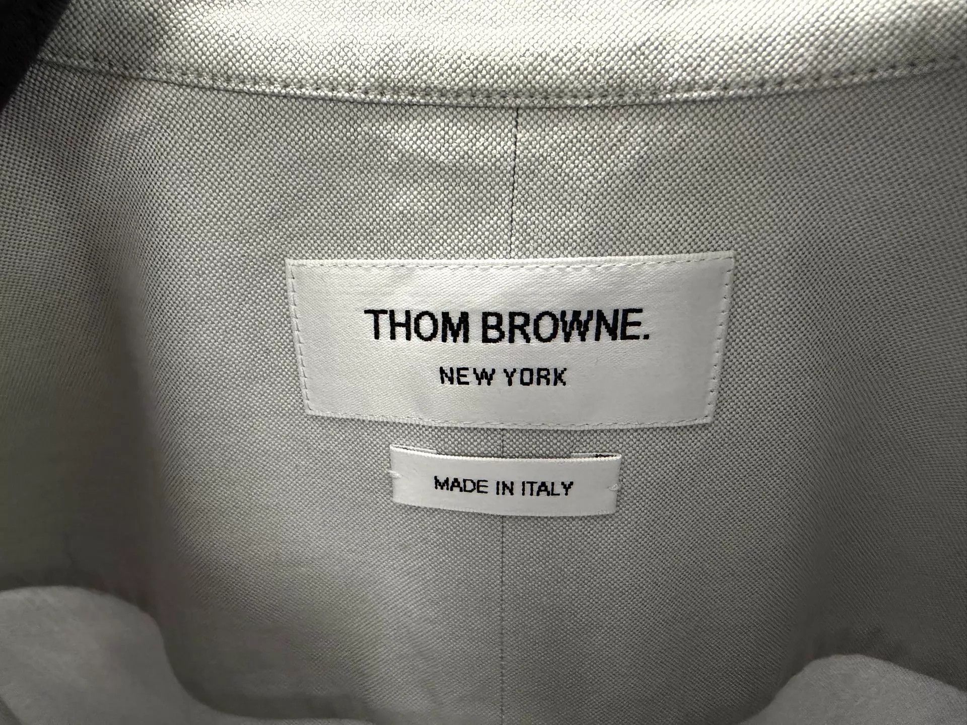 Thom Browne Thom Browne Women's Gray Oversized 4-Bar Oxford Shirt Size XS / US 0-2 / IT 36-38 - 3 Thumbnail
