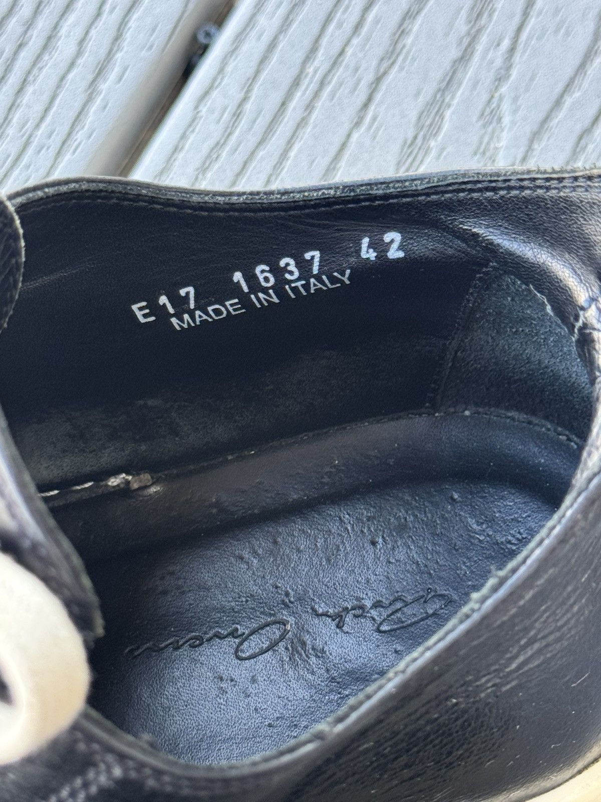 Rick Owens Rick Ownes Distressed Leather Mainline Sneaker Size US 8.5 / EU 41-42 - 3 Thumbnail