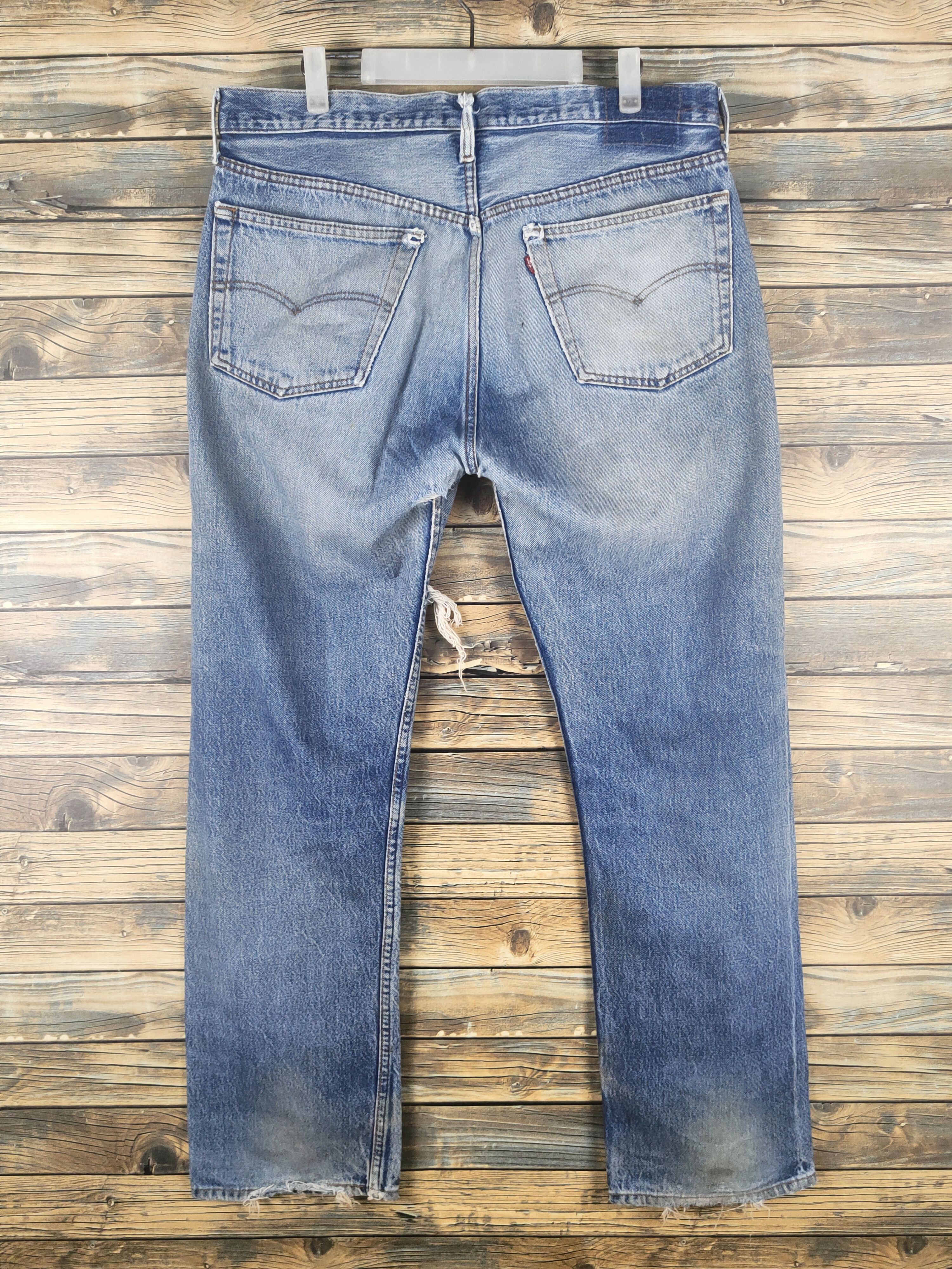 Levi's DL 80' Levi's Blue Distressed Ripped Jeans #W2268 Size US 36 / EU 52 - 9 Thumbnail