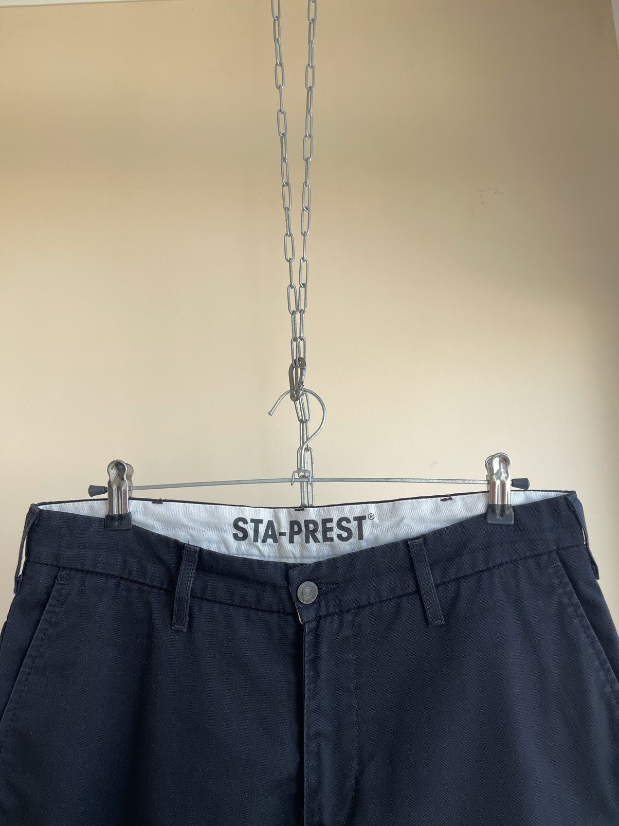 Levi's 307 Sta-Prest Straight Regular Fit Cropped Chino Pants 2000s Size US 32 / EU 48 - 3 Thumbnail