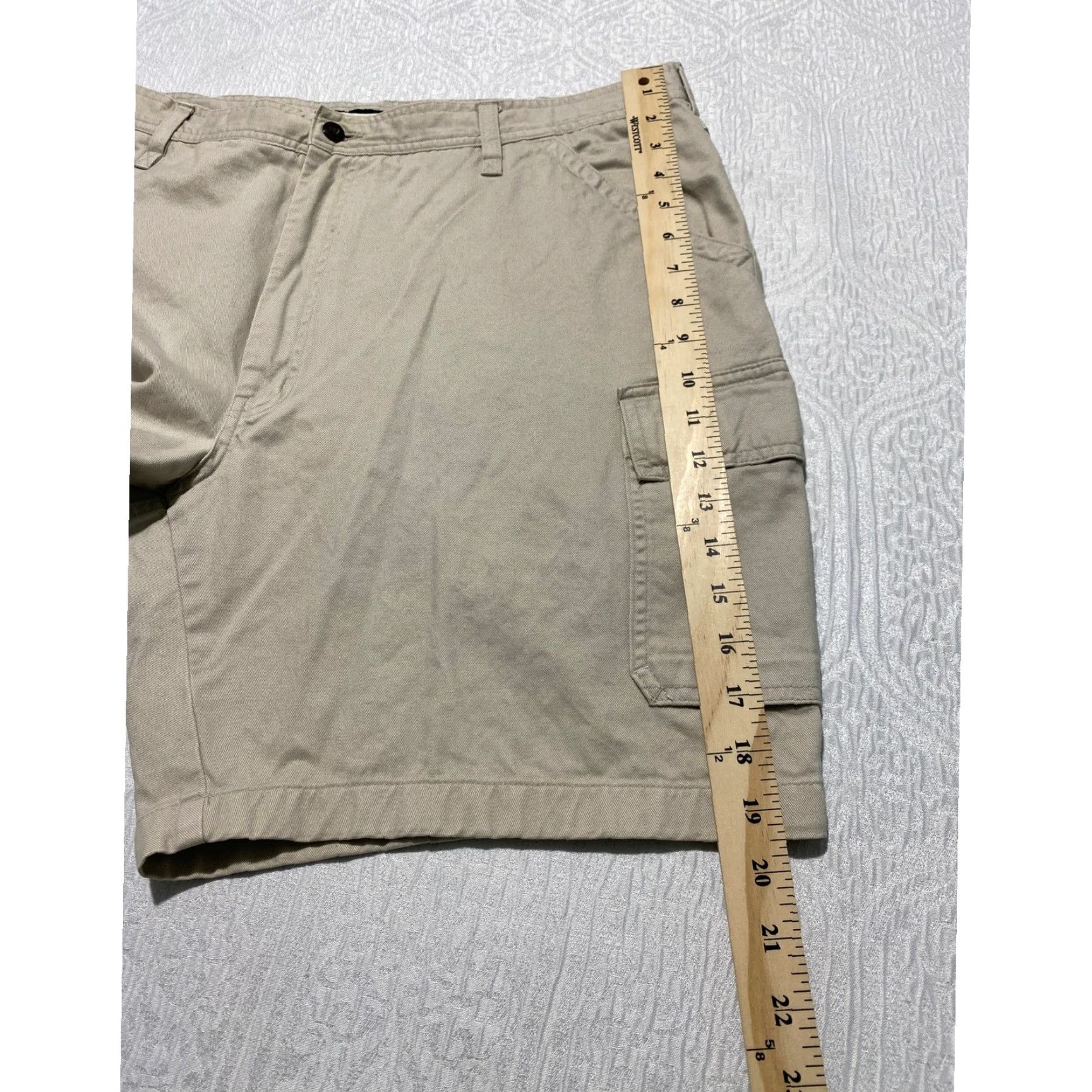 Perry Ellis Perry Ellis America Mens Cargo Shorts Khaki Cotton 38 Tan Beige Regular 6-Pocket Utility Workwear Casual Size US 38 / EU 54 - 7 Thumbnail