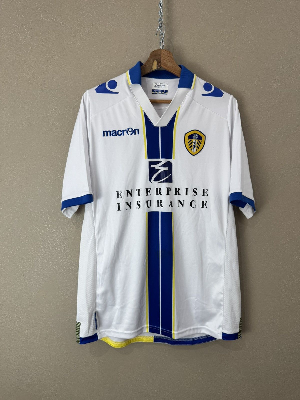 Macron Vintage Macron FC LUFC Leeds United Soccer Jersey Size US L / EU 52-54 / 3 - 1 Thumbnail