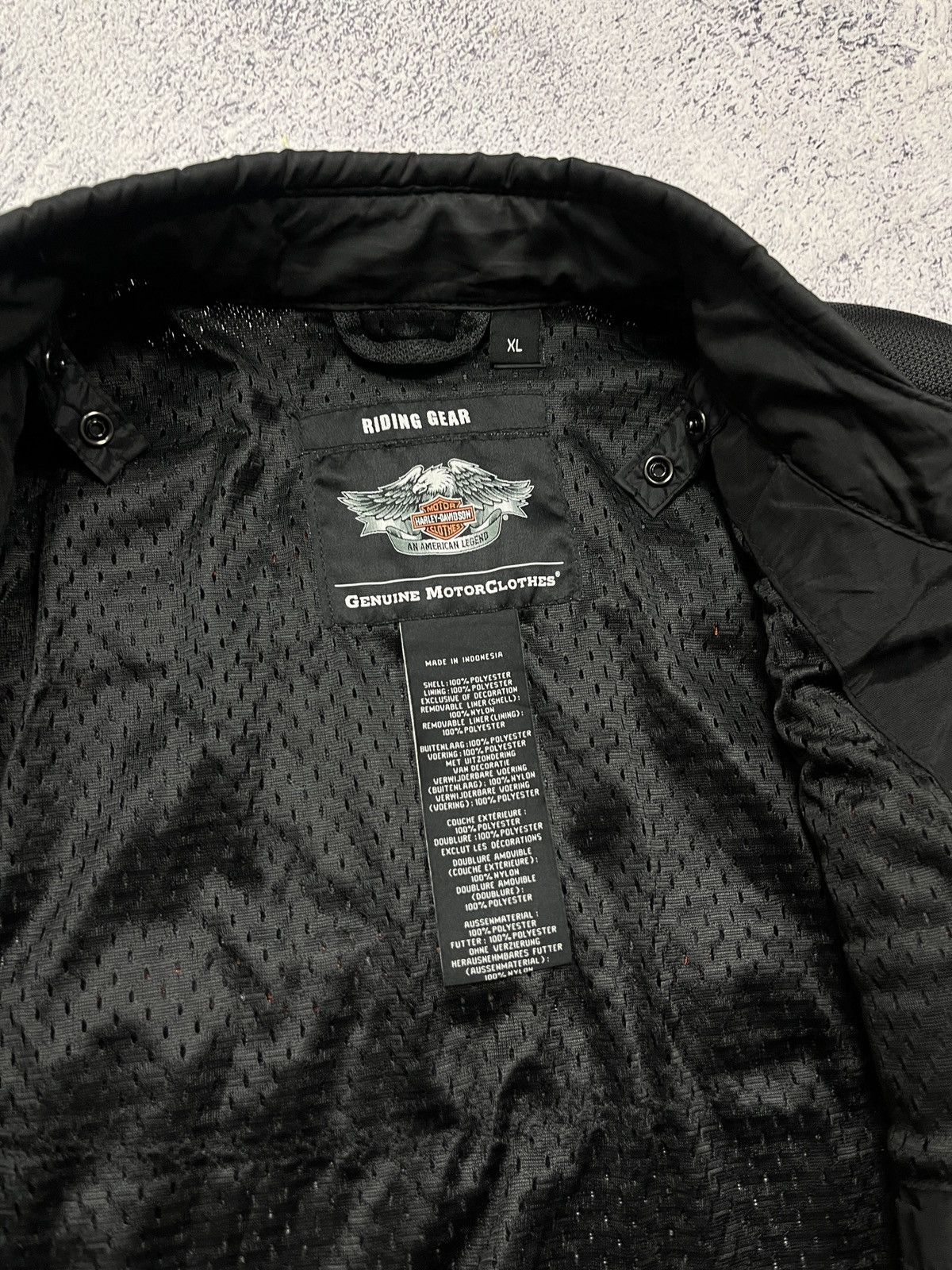 Harley Davidson Flames Harley Davidson Biker Motorcycle Jacket Big Logo Rare Size US L / EU 52-54 / 3 - 9 Thumbnail