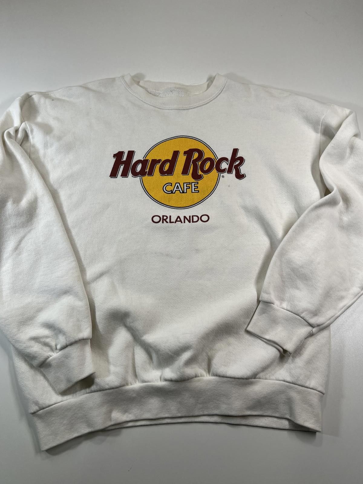 Hard Rock Cafe Vintage Hard Rock Cafe Orlando White Sweatshirt Size US M / EU 48-50 / 2 - 1 Thumbnail