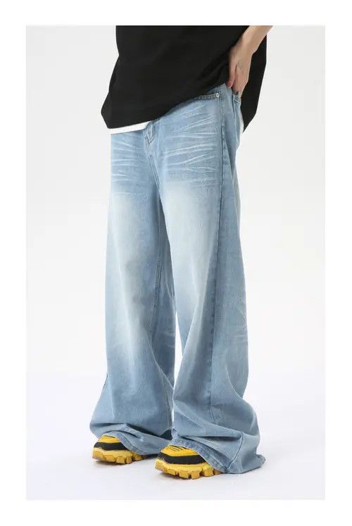 VIBE American style washed distressed light blue jeans Size US 32 / EU 48 - 7 Thumbnail