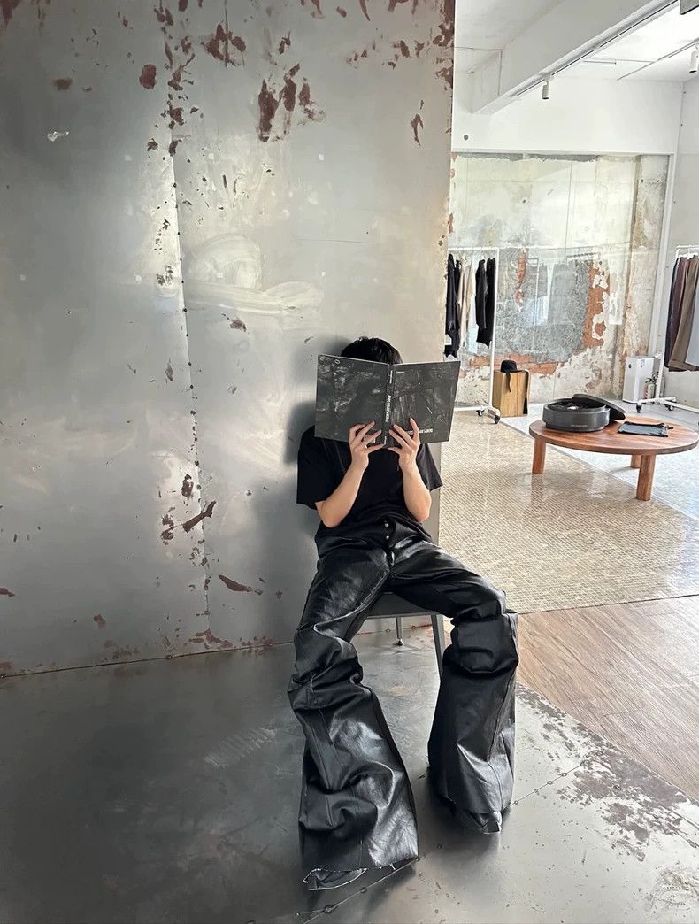 Rick Owens Rick Owens Patchwork Wax High Rise Flared Jeans Size US 36 / EU 52 - 4 Thumbnail