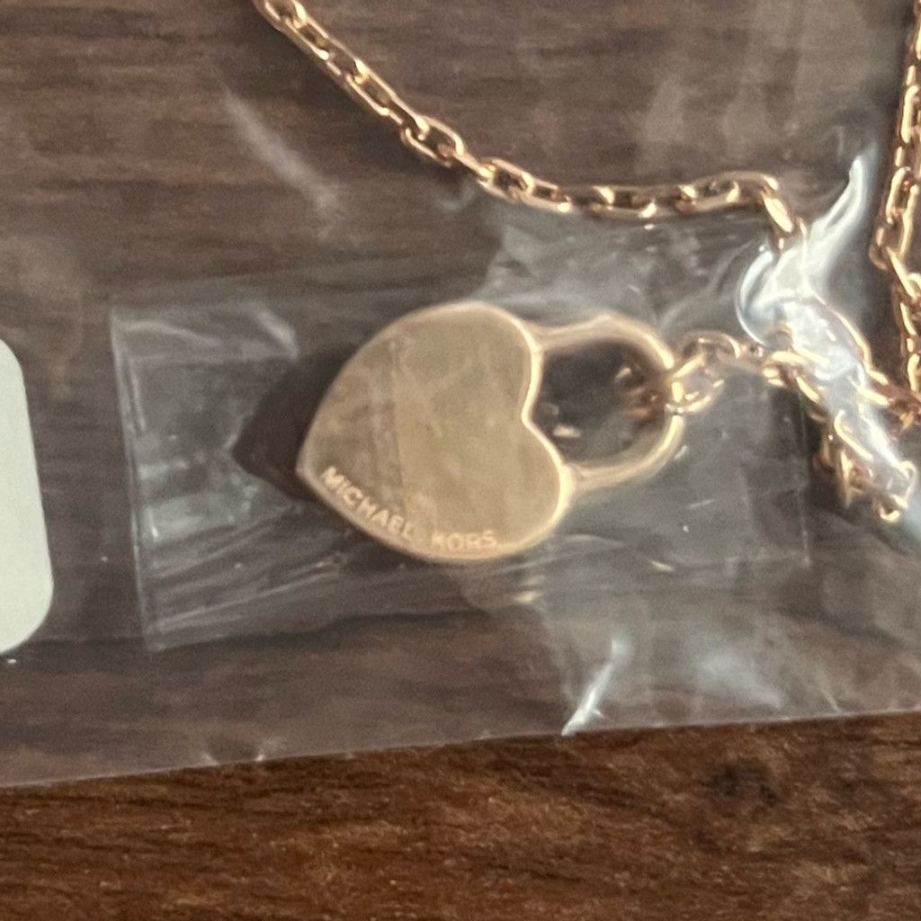 Michael Kors NWT Michael Kors Rose Gold Heart Lock Charm Necklace Size ONE SIZE - 6 Thumbnail