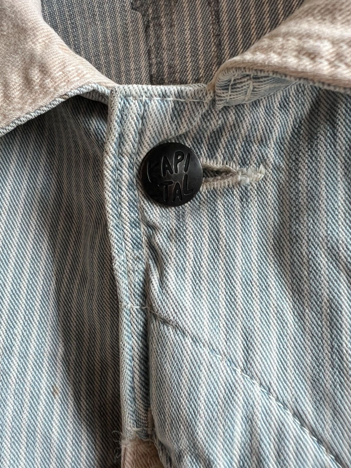 Kapital Vintage Kapital Striped Denim Jacket Size US S / EU 44-46 / 1 - 8 Thumbnail