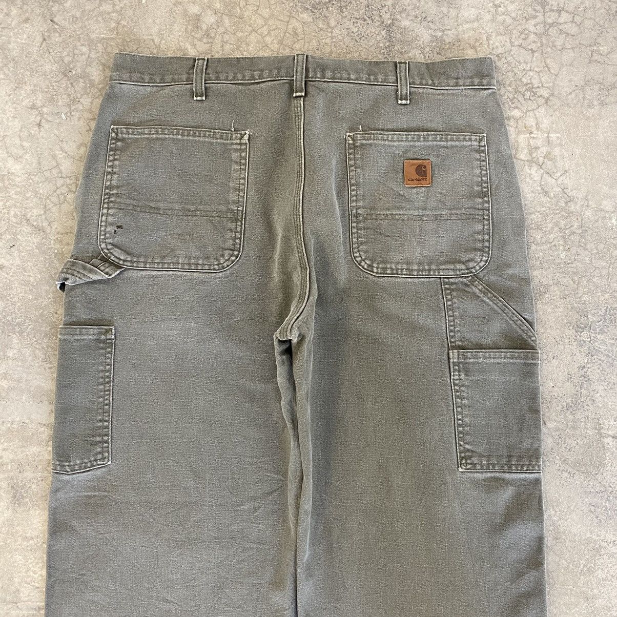 Carhartt × Vintage Vintage Carhartt Faded Moss Green Carpenter Work Pants Size US 36 / EU 52 - 19 Thumbnail