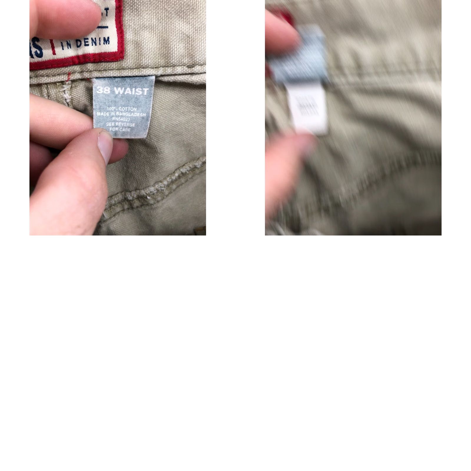 Old Navy Old Navy Canvas Carpenter Shorts Mens Size 38 Mid Rise Medium Wash Beige Size US 38 / EU 54 - 8 Thumbnail