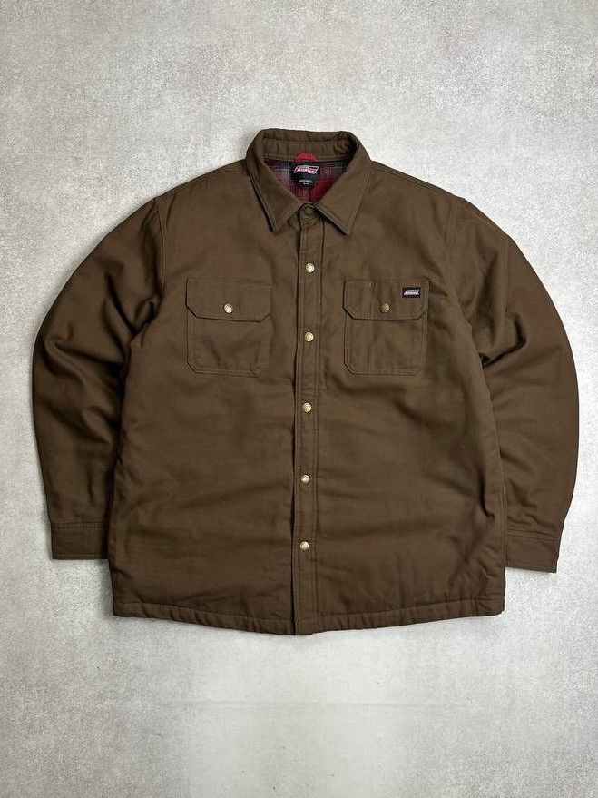 Dickies Vintage 90s Dickies Workwear Jacket Brown Detroit Style Size US XL / EU 56 / 4 - 1 Thumbnail