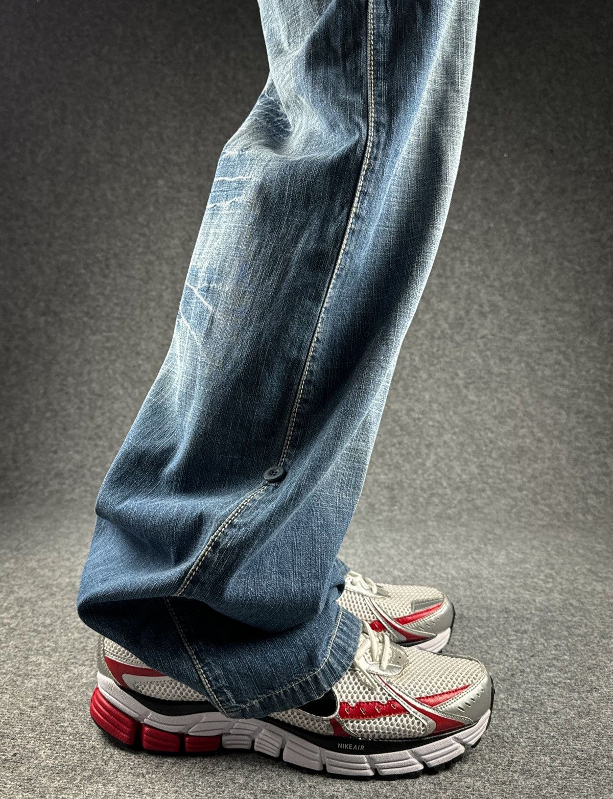 Japanese Brand Vintage Japanese brand Baggy denim y2k Size 35" - 13 Thumbnail