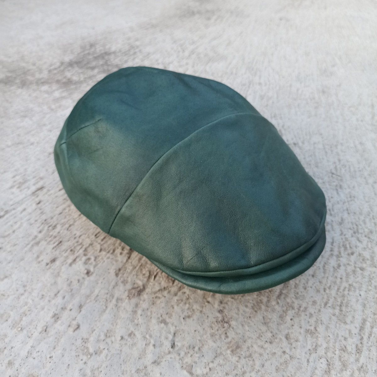 CA4LA × Leather Leather. Forest green flatcap by CA4LA Size 34 - 14 Thumbnail