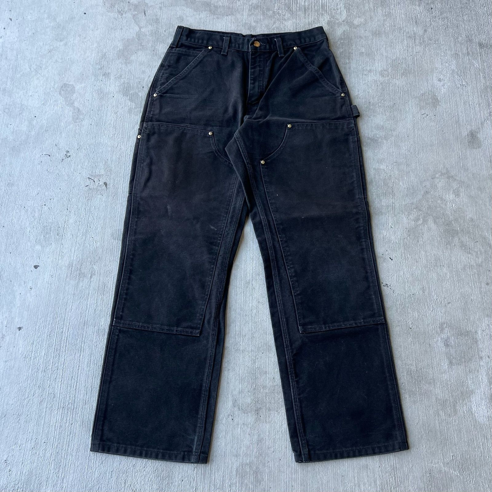 Carhartt × Vintage Carhartt black double knee work wear carpenter pants Size US 29 - 1 Thumbnail