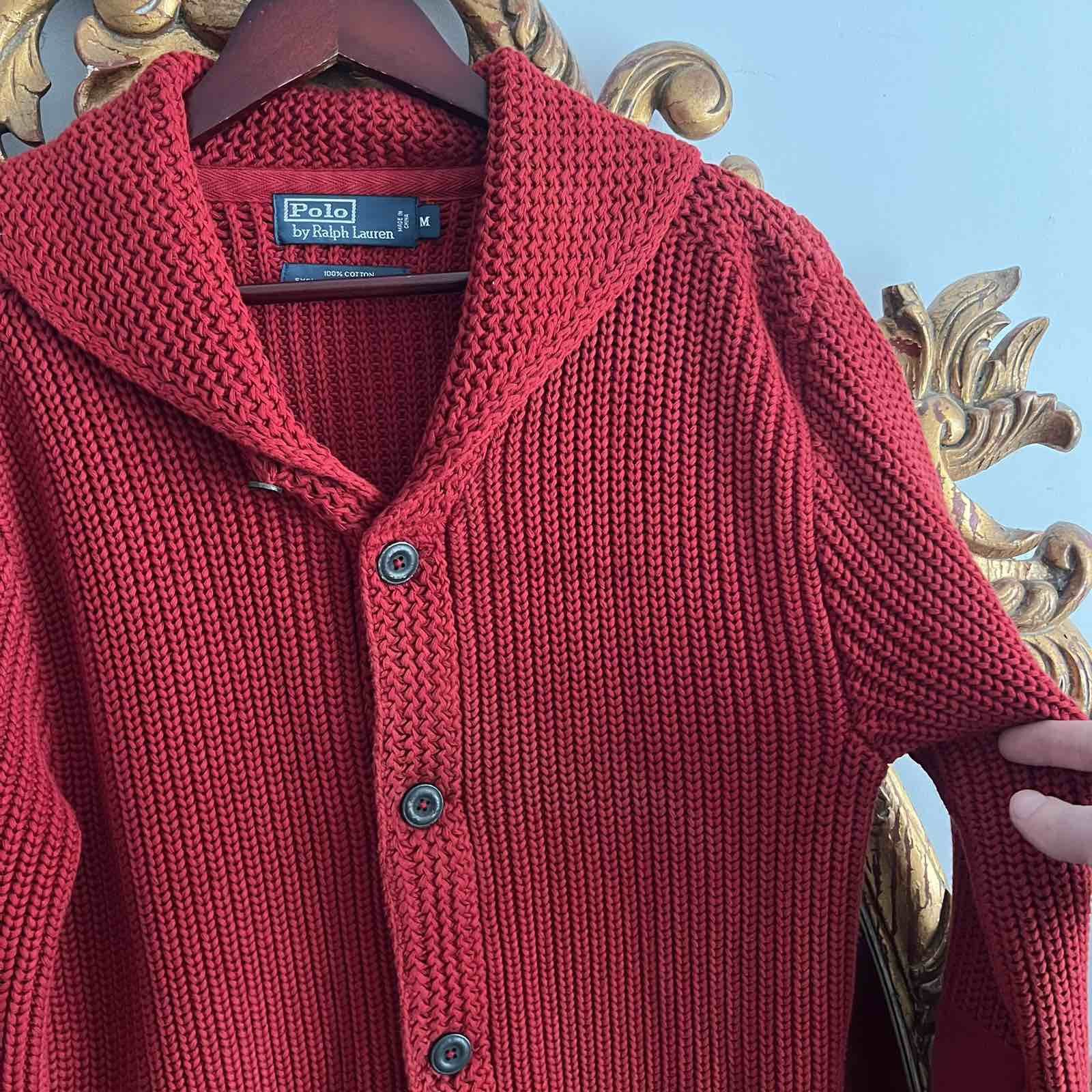 Polo Ralph Lauren Polo Ralph Lauren Red Knit Sweater Sz M Size US M / EU 48-50 / 2 - 5 Thumbnail