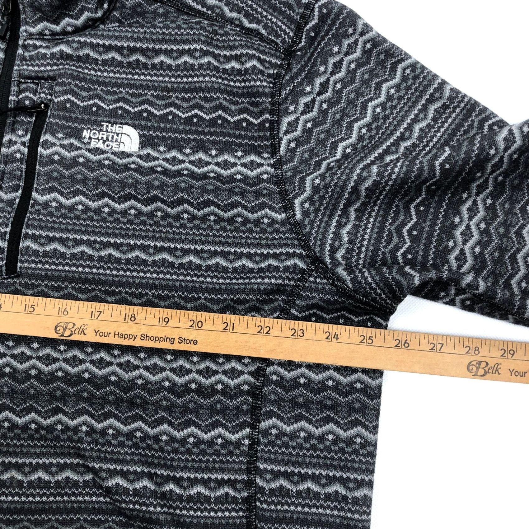 The North Face The North Face Men's Gray Fair Isle Aztec 1/4 Zip Fleece Jacket L Size US L / EU 52-54 / 3 - 7 Thumbnail