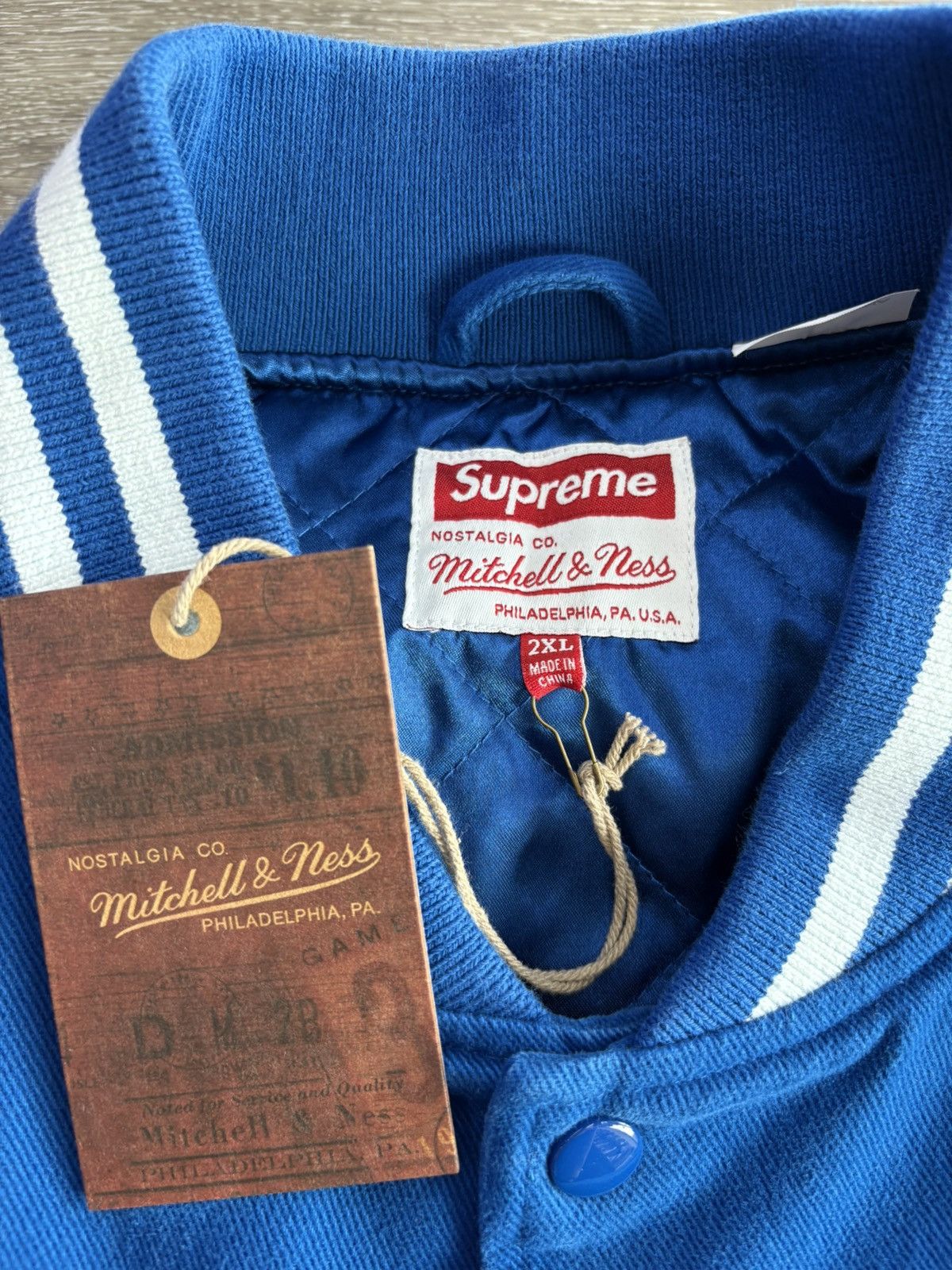 Mitchell & Ness × Supreme Supreme x Mitchell & Ness “Doughboy” Twill Varsity Jacket Size US XXL / EU 58 / 5 - 3 Thumbnail