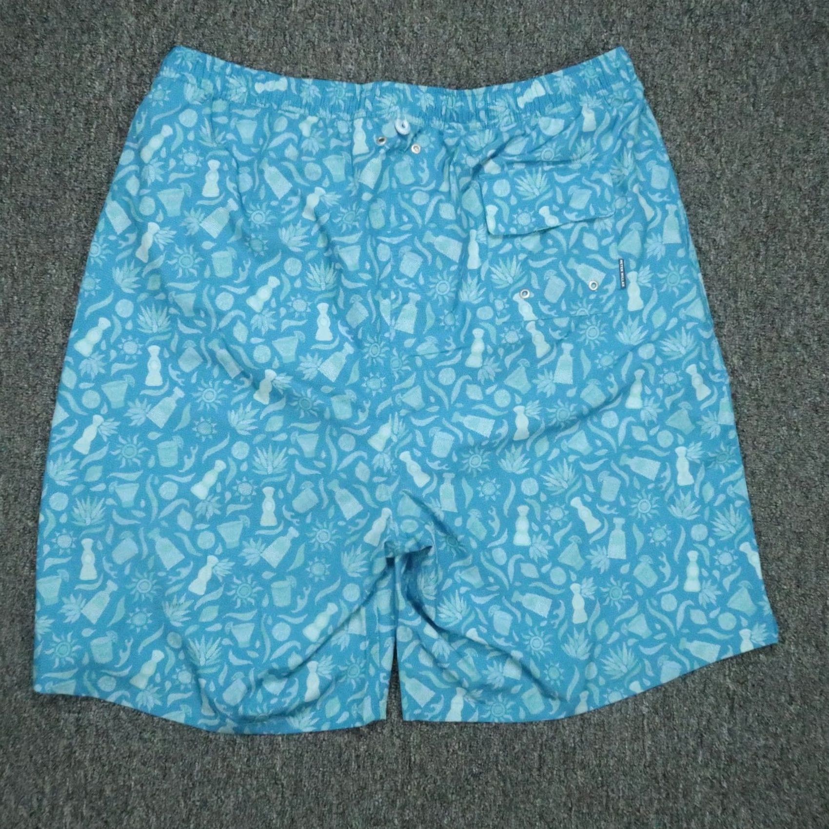 Peter Millar Peter Millar Shorts Mens XL Blue Print Agave Tequila Lined XLT Shorts Mens XL Blue Geometric Print Size US 36 / EU 52 - 4 Thumbnail
