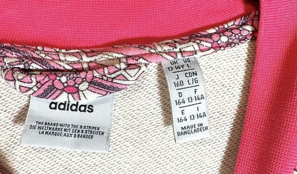 Adidas Adidas Originals Pink Track Jacket 13-14Y L Youth Girl Zip Size L / US 10 / IT 46 - 3 Thumbnail