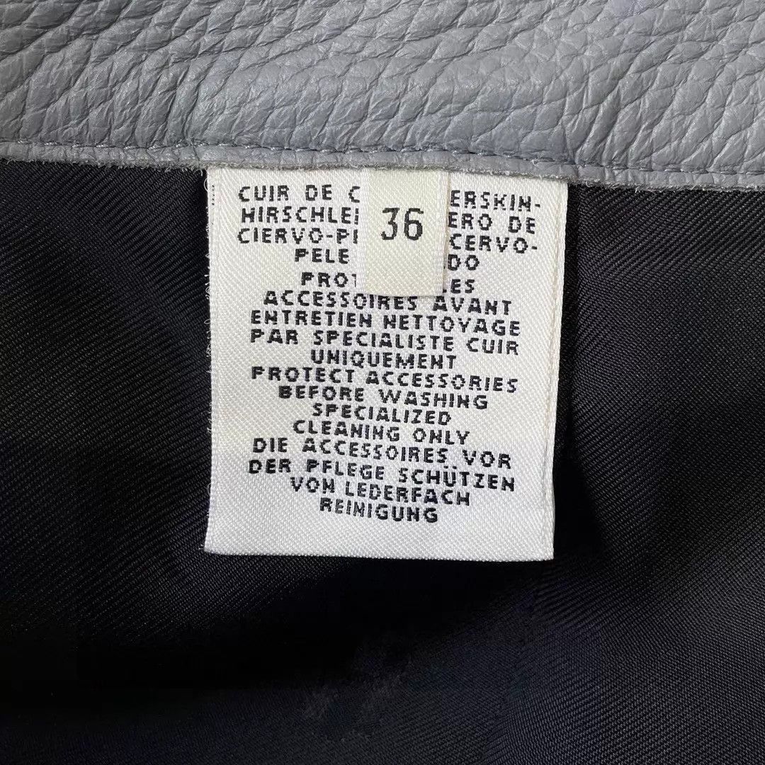 Hermes Hermes Gray-Purple Leather Skirt 36 New With Tags Size 26" / US 2 / IT 38 - 6 Thumbnail