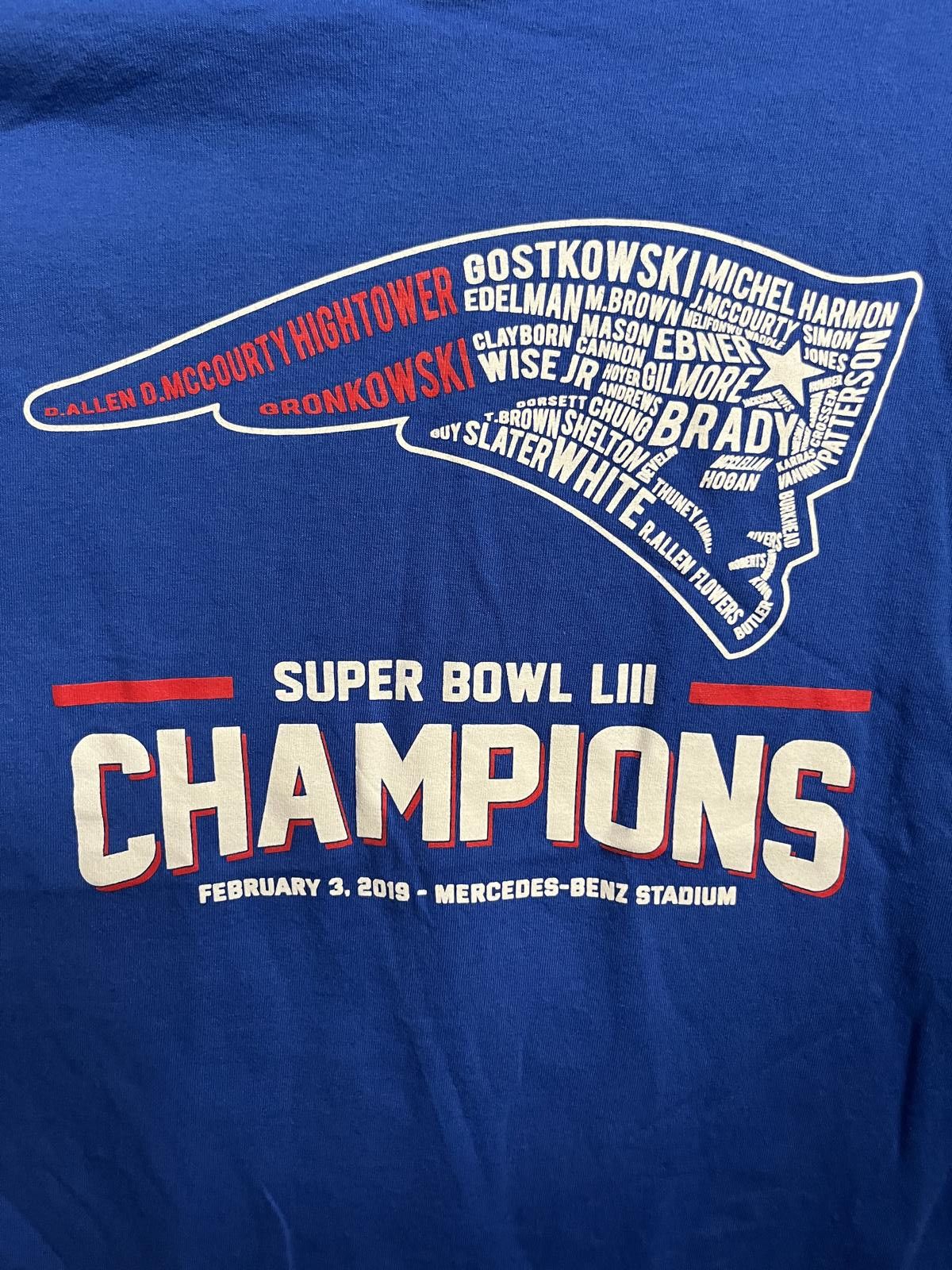Gildan Patriots Super Bowl 53 Champions T-shirt - Team Roster - L Size US L / EU 52-54 / 3 - 3 Thumbnail