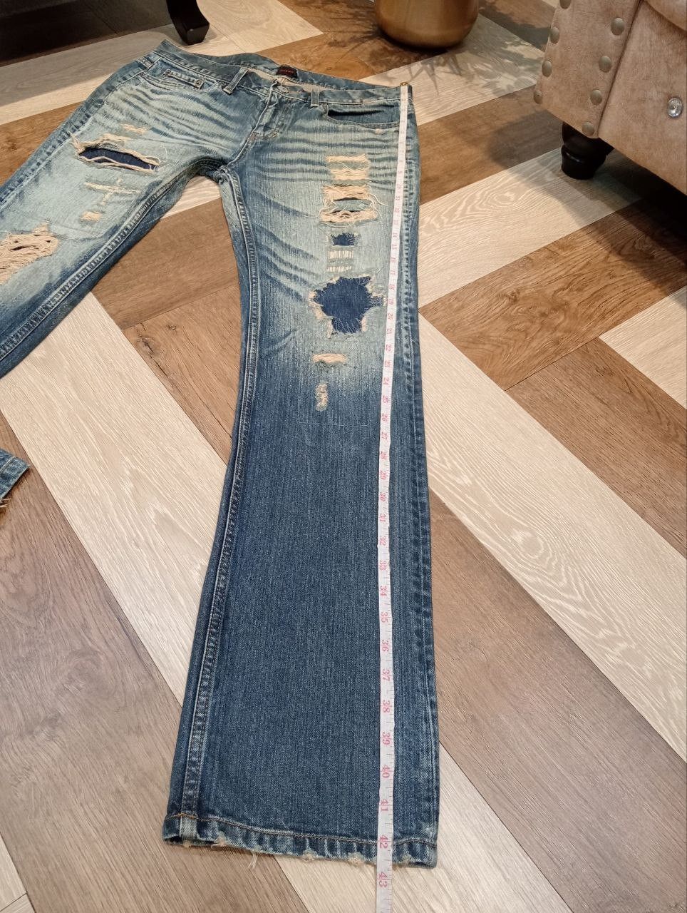 JACKROSE JACKROSE JAPAN BLUE DENIM DISTRESSED PANTS Size US 33 - 16 Thumbnail