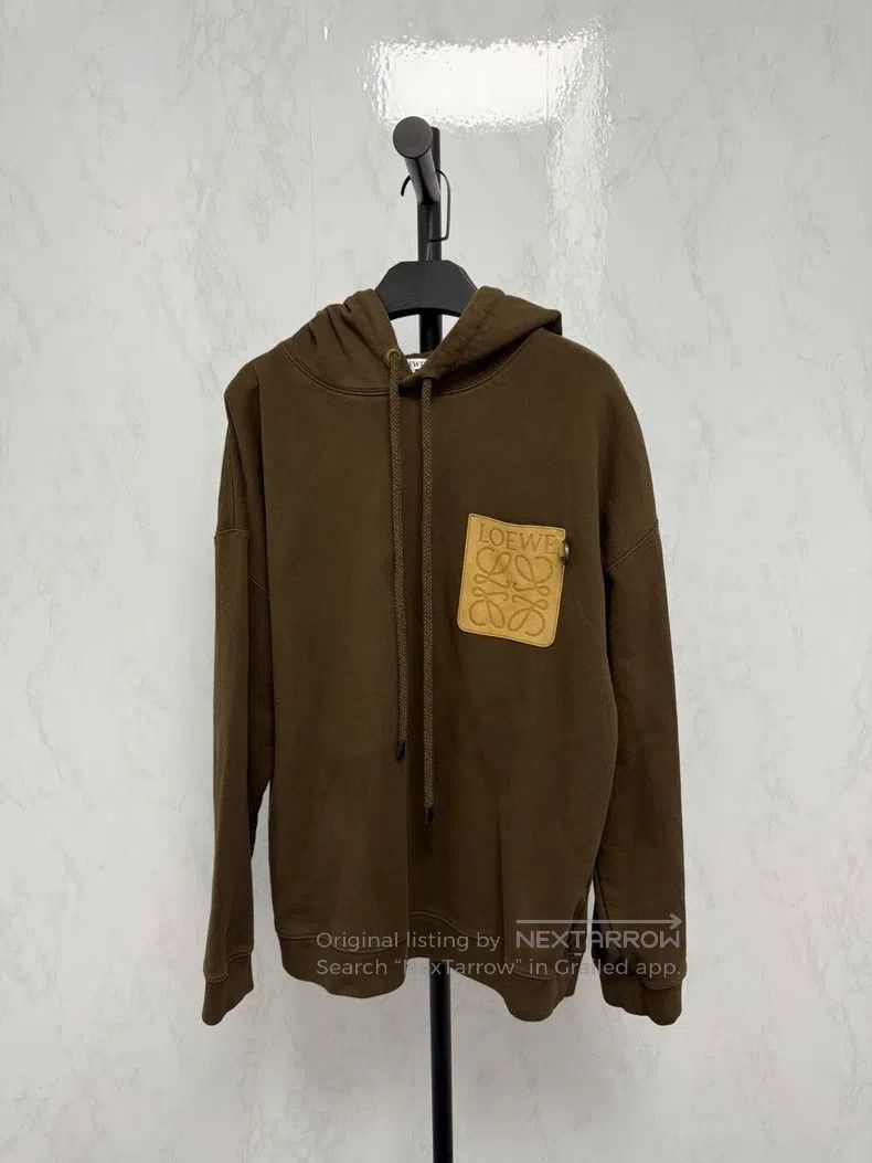 Loewe Loewe Leather Label Logo Hoodie with Hood Size US M / EU 48-50 / 2 - 1 Thumbnail