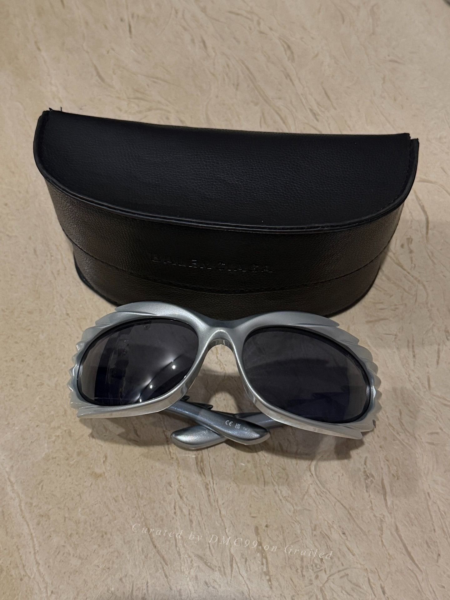 Balenciaga Balenciaga Sawtooth Silver Sunglasses Size ONE SIZE - 1 Thumbnail