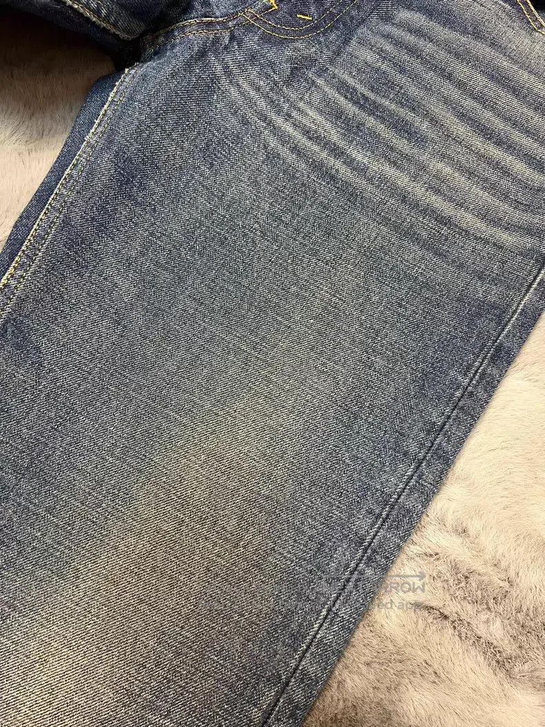Celine Celine Dark Blue Cat Whiskers Washed Straight Leg Jeans Si Size US 31 - 5 Thumbnail