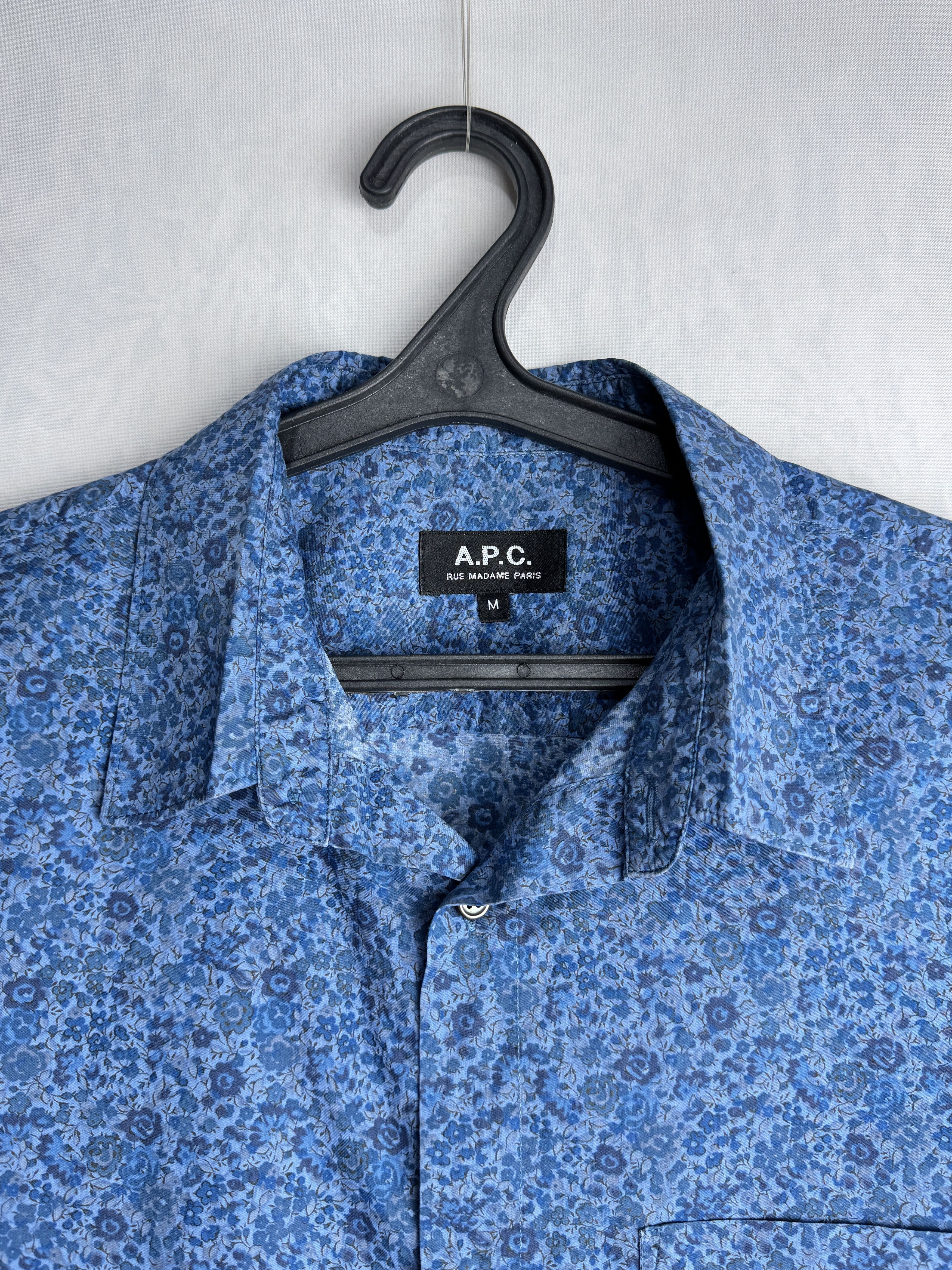 A.P.C. A.P.C. men’s floral cotton button up shirt Size US M / EU 48-50 / 2 - 5 Thumbnail