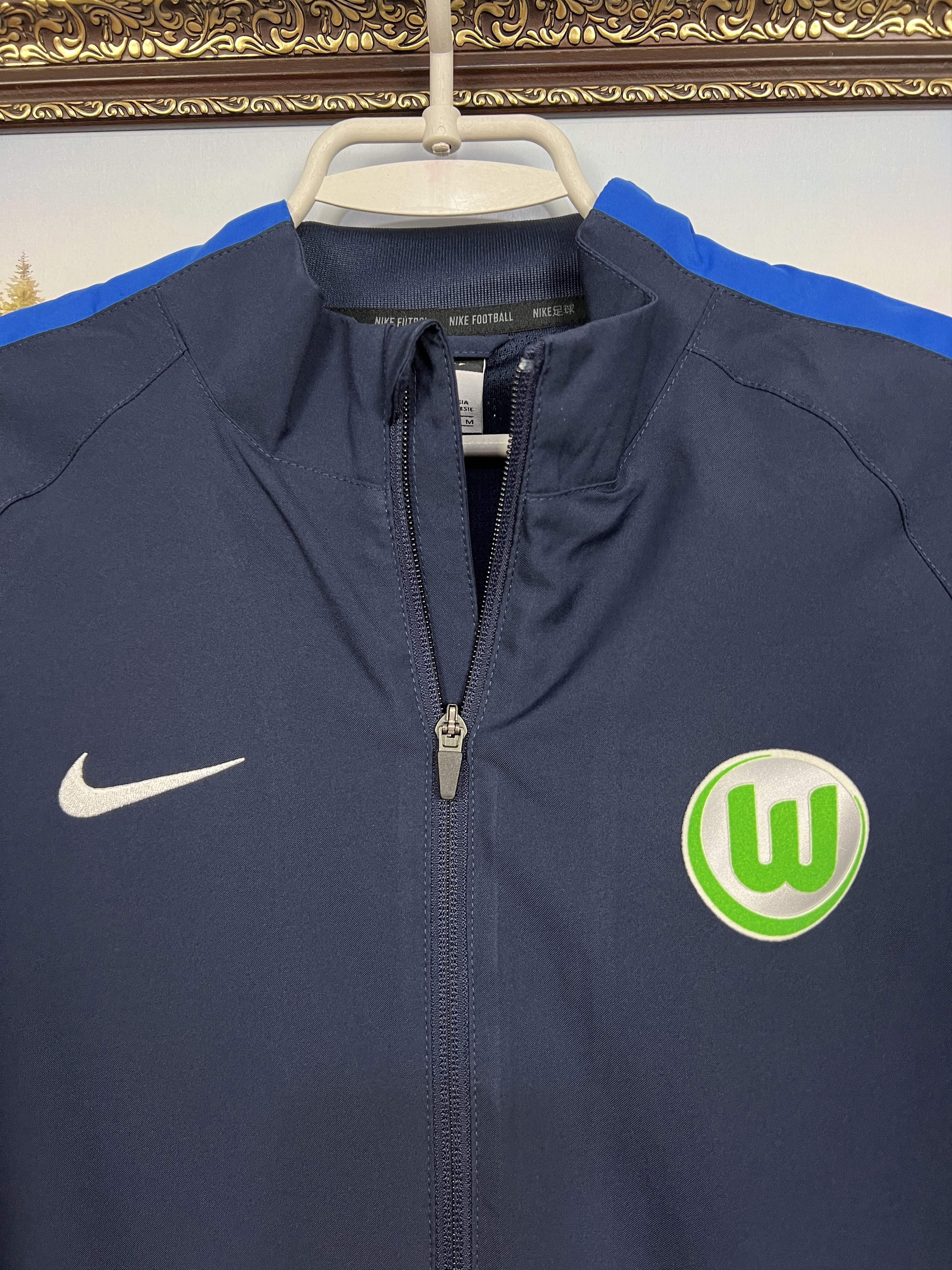 Nike Vintage Nike Wolfsburg Football Jacket Soccer Blue Track Size US M / EU 48-50 / 2 - 4 Thumbnail