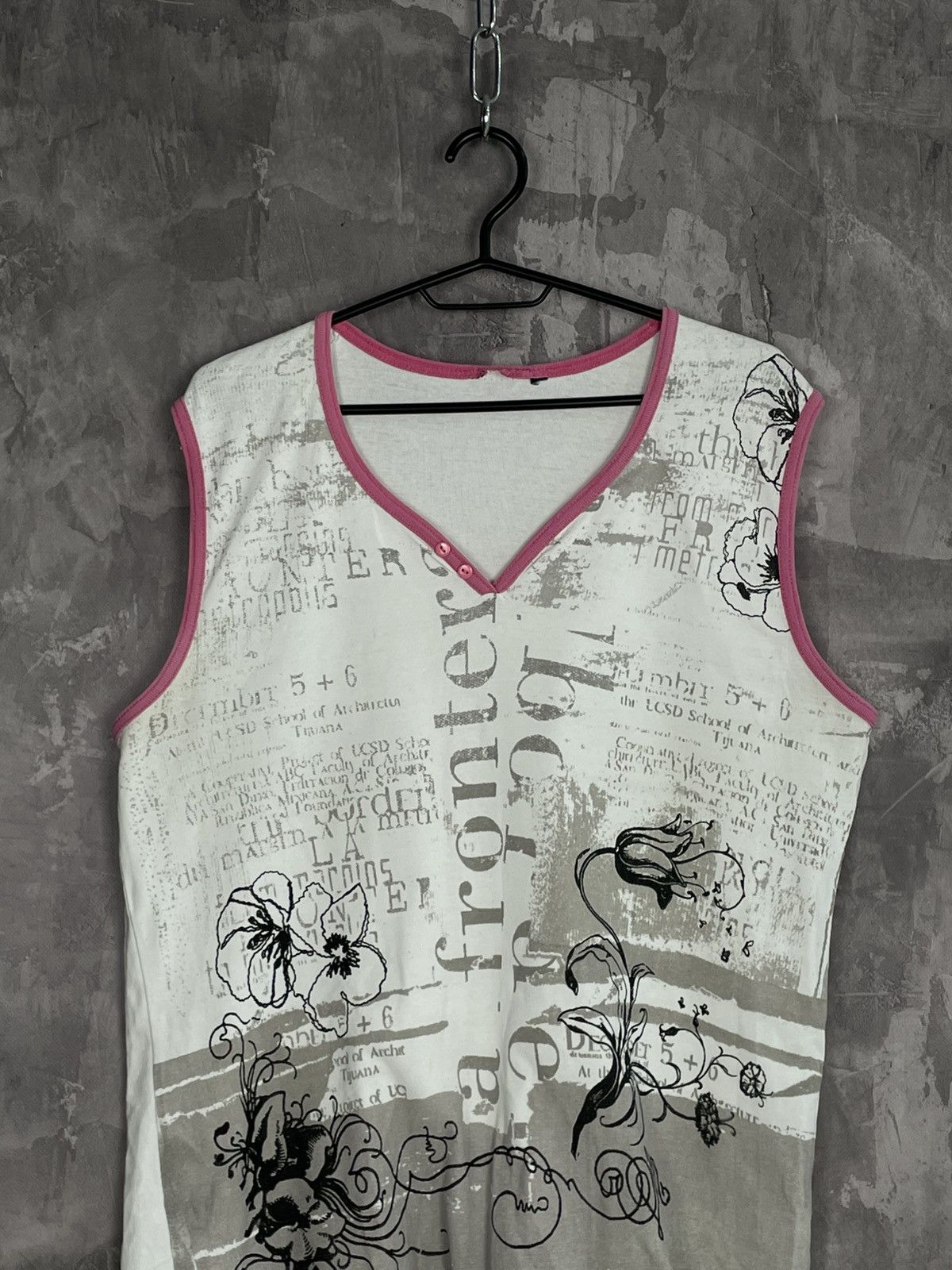 Hysteric Glamour Japan Hysteric Glamour Style Cute Pink/White Tank Top Size L / US 10 / IT 46 - 2 Thumbnail