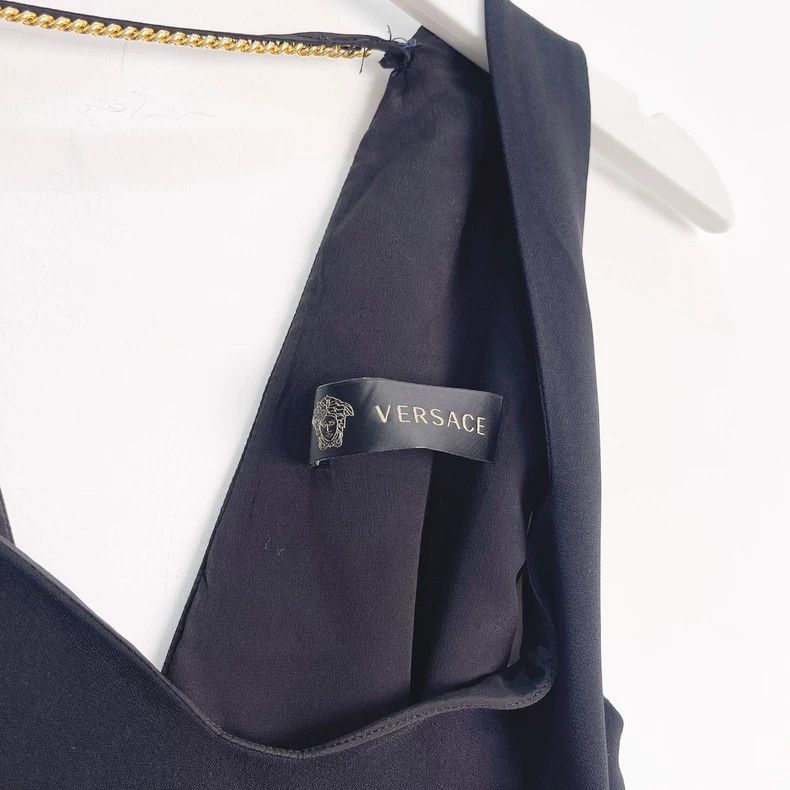Versace Versace Black gold gold chain classic little black dress d Size M / US 6-8 / IT 42-44 - 4 Thumbnail